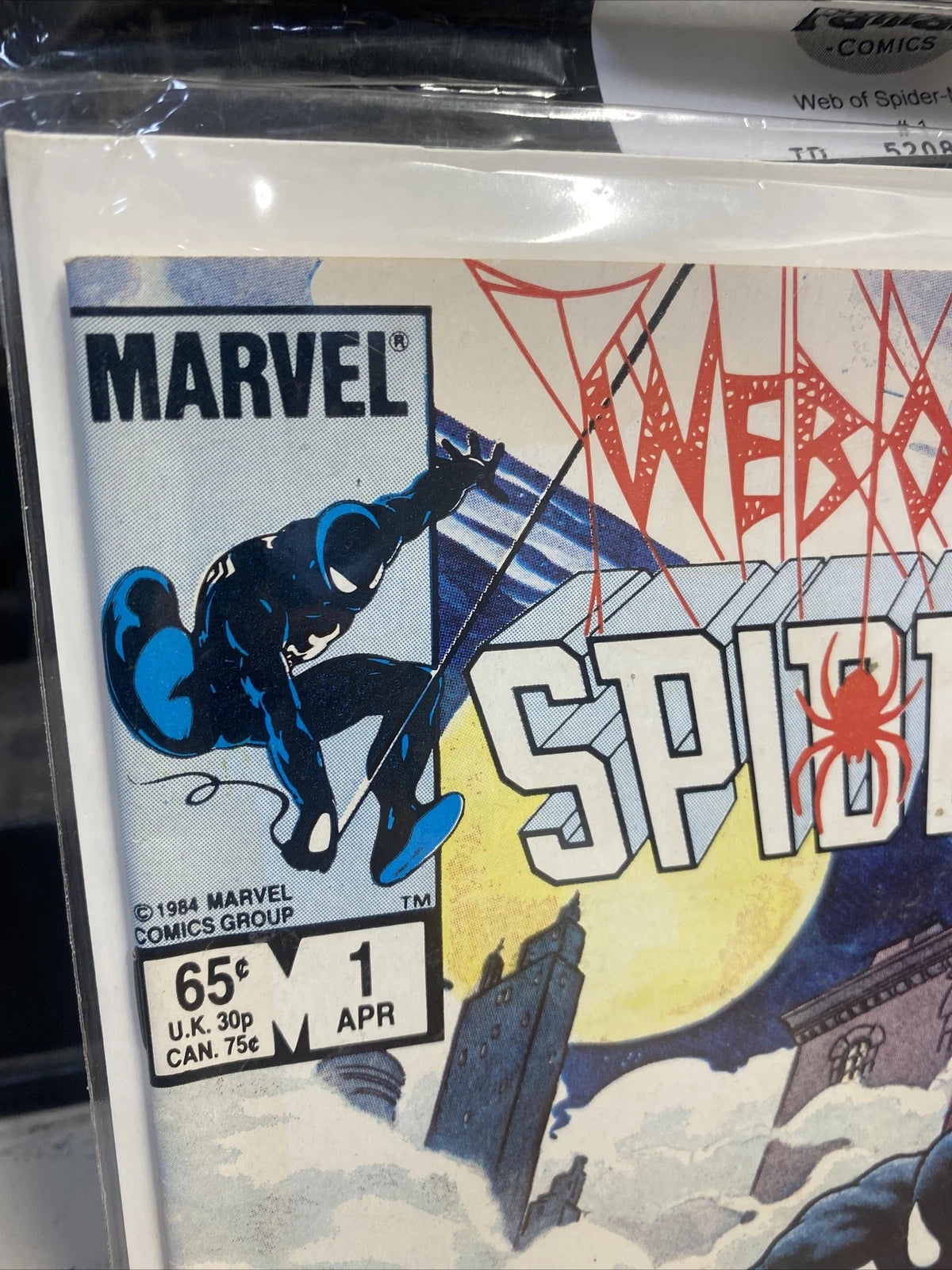 Vintage Web of Spider-Man #1 April 1984 Black Costume 1st appearance