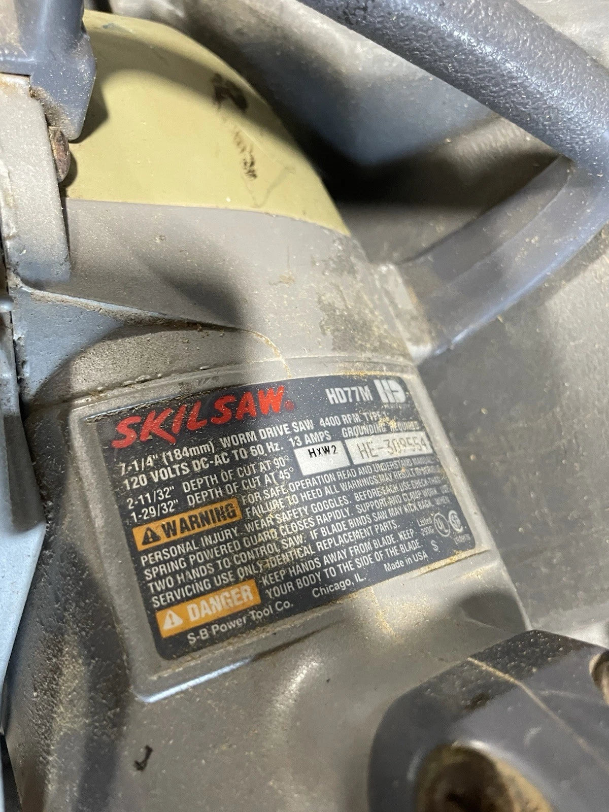SKILSAW HD77 Worm Drive Circular Saw 7-1/4 in Left Blade 120V Corded Electric