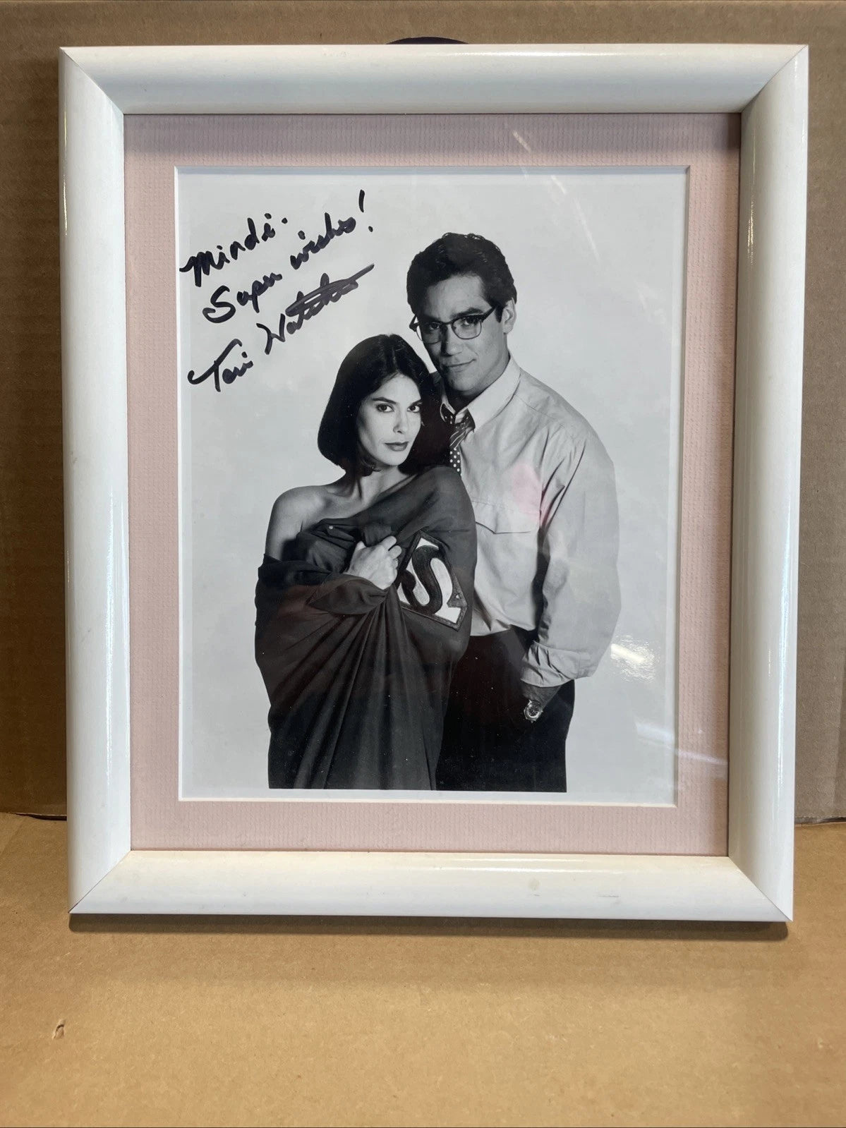 Dean Cain Teri Hatcher Lois And Clark Superman Vintage 1995 Signed 13x11 Framed