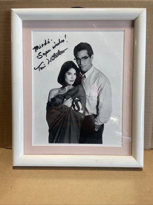 Dean Cain Teri Hatcher Lois And Clark Superman Vintage 1995 Signed 13x11 Framed