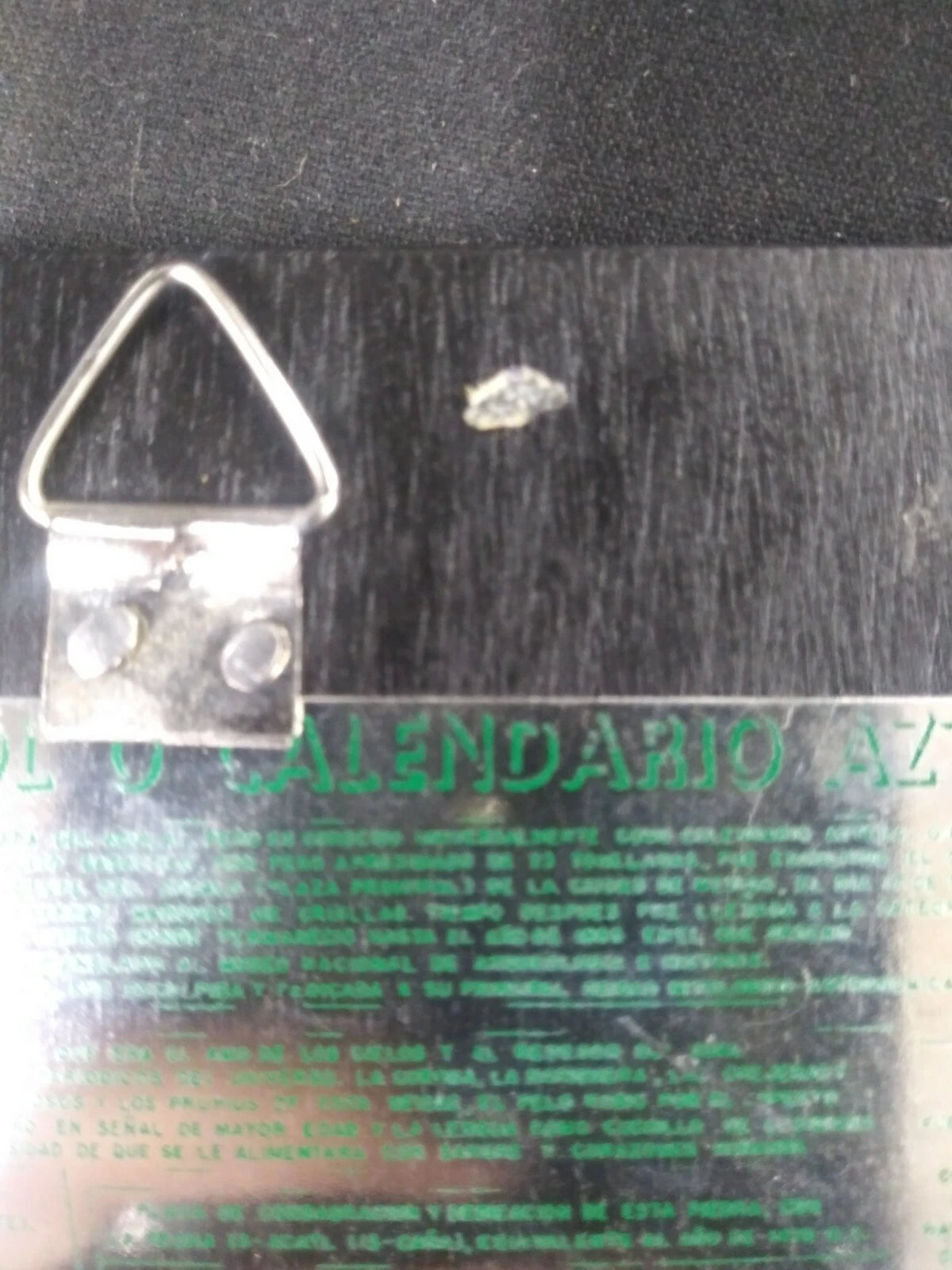 Vintage La Piedra Del Sol O Calendario Azteca Mexican Wall Plaque Metal and Wood