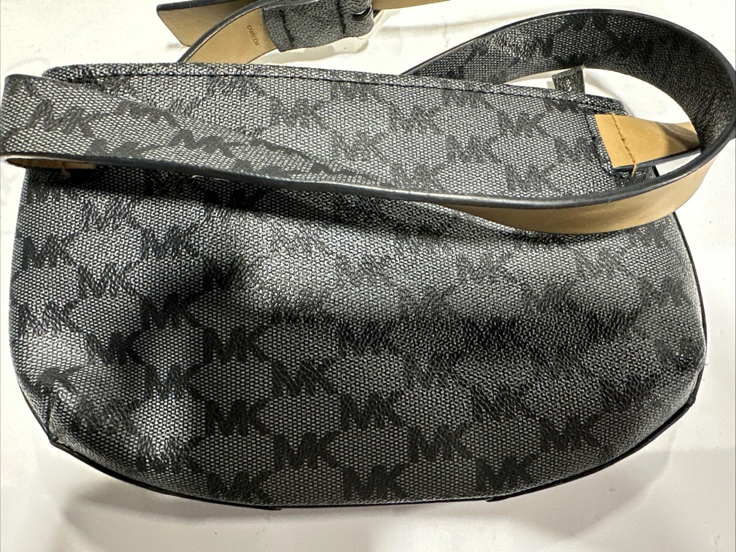 Michael Kors Adjustable Belt, Waist Bag, Fanny Pack MK Logo Black Color
