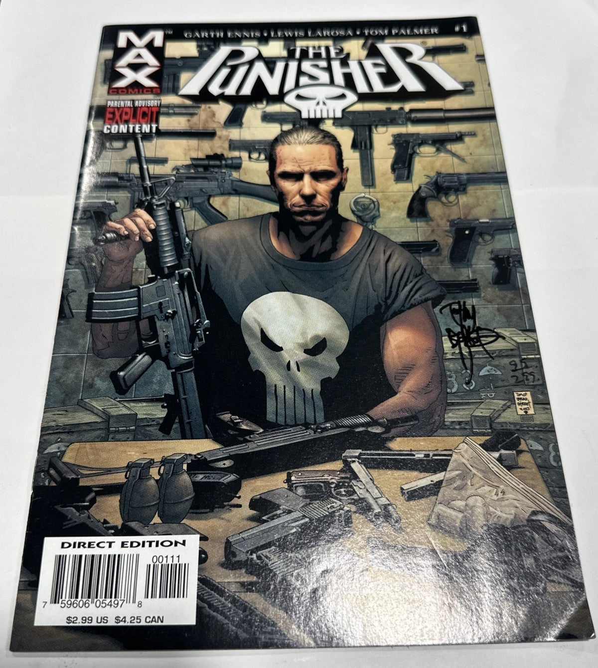 2004 Marvel Max Comics The Punisher Lewis LaRosa Signed By Tim Bradstreet