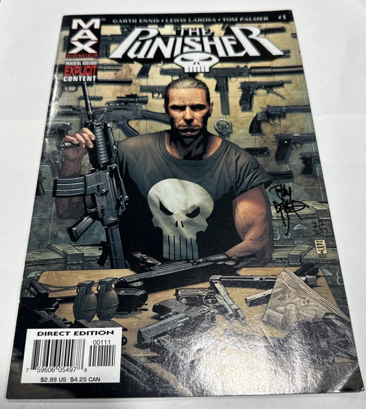2004 Marvel Max Comics The Punisher Lewis LaRosa Signed By Tim Bradstreet