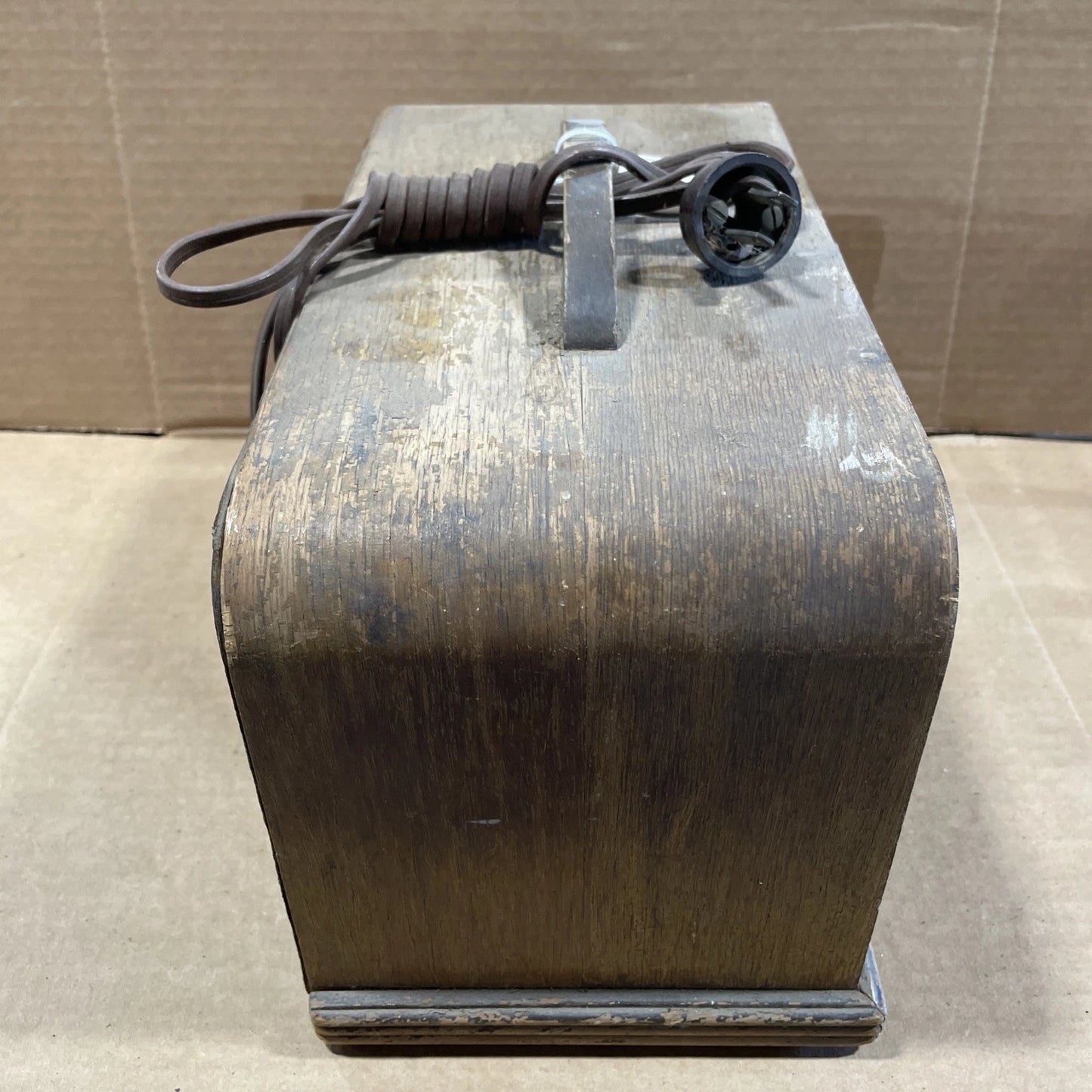 1941 Philco 41-221 Tube Radio Handcrafted Wood Cabinet For Parts Or Repair