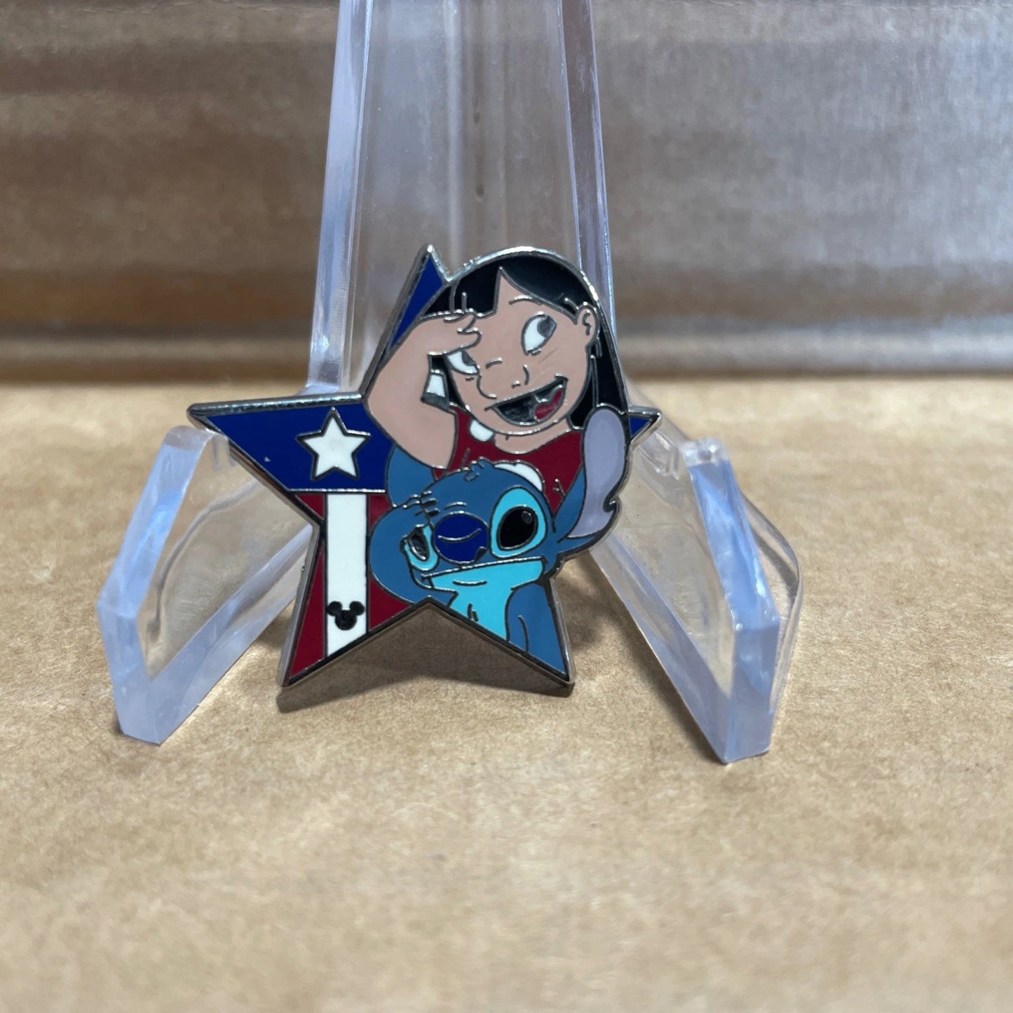 Disneyland - Lilo and Stitch - Patriotic Star Salute - Hidden Mickey - 2009 Pin