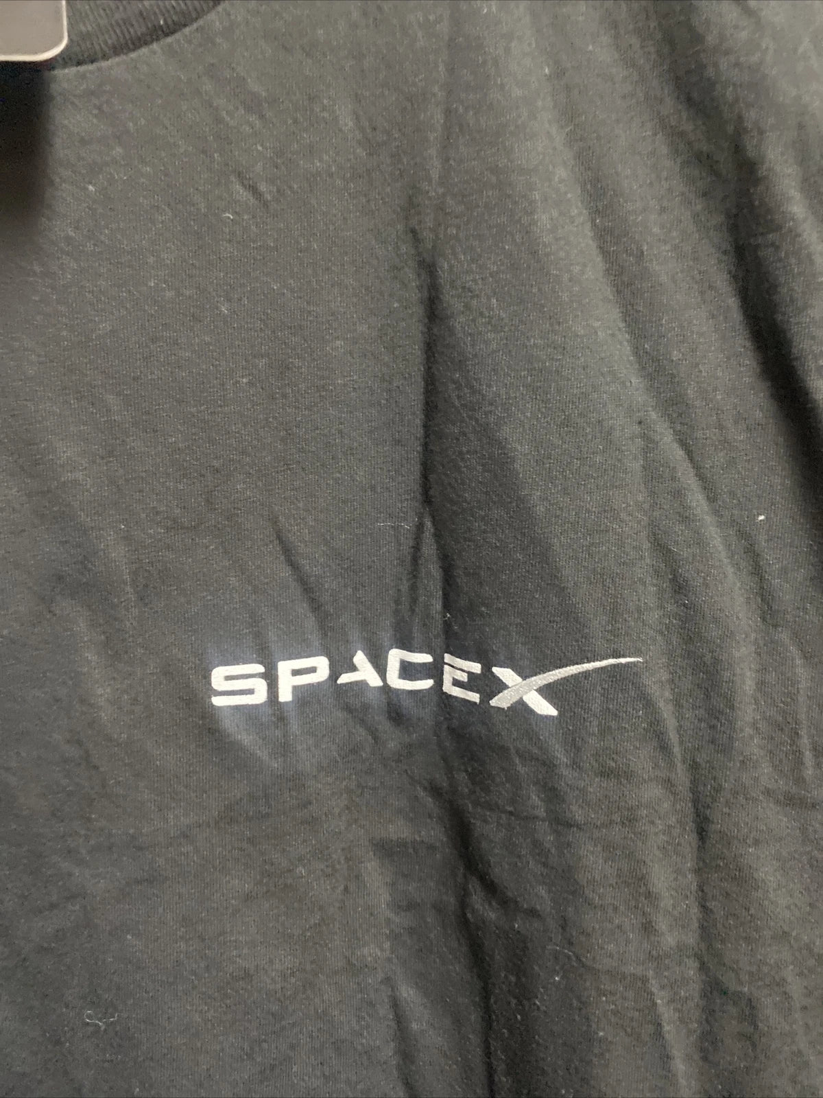 Space X Black T Shirt Authentic issue Elon Musk Tesla Boring Company VANDENBERG