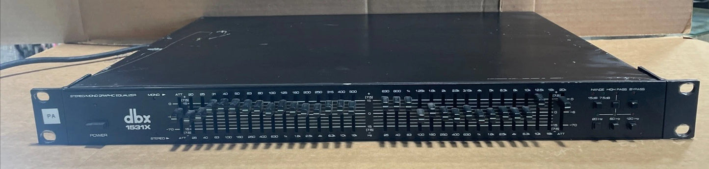 DBX 1531X, Stereo/Mono Graphic Equalizer, Eq, Vintage Rack