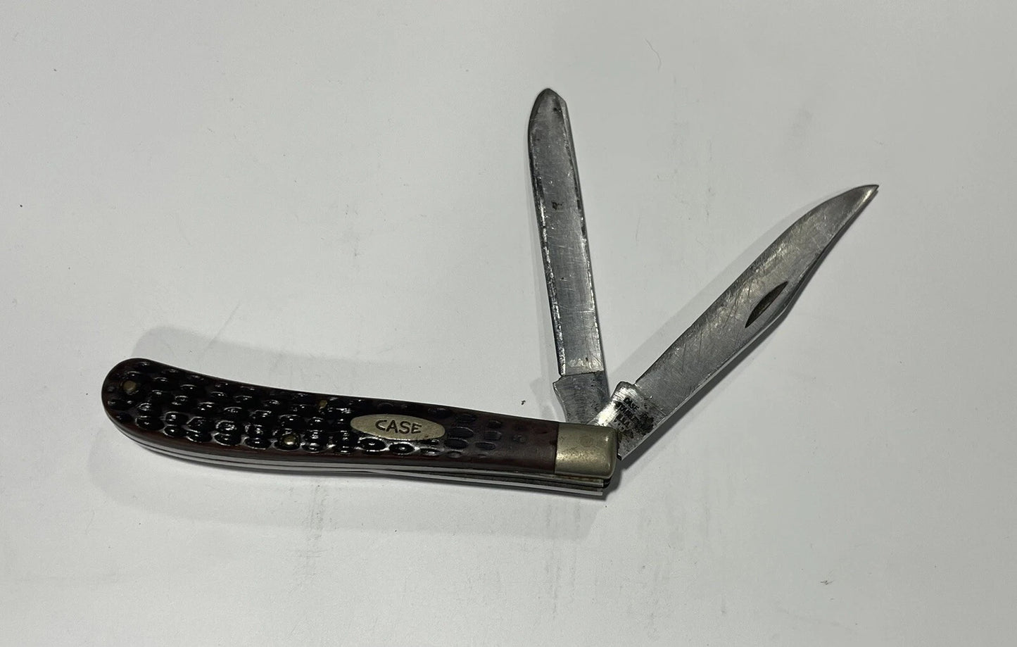 Vintage Case XX Trapper Redbone Knife Tested XX Stainless First Model 1976 Exc.