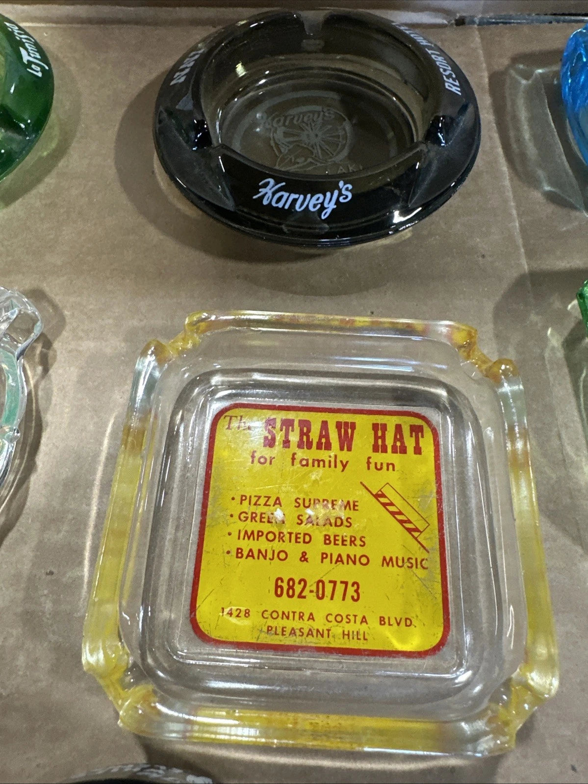 Vintage Glass Ashtray Lot 13 California Nevada Lot