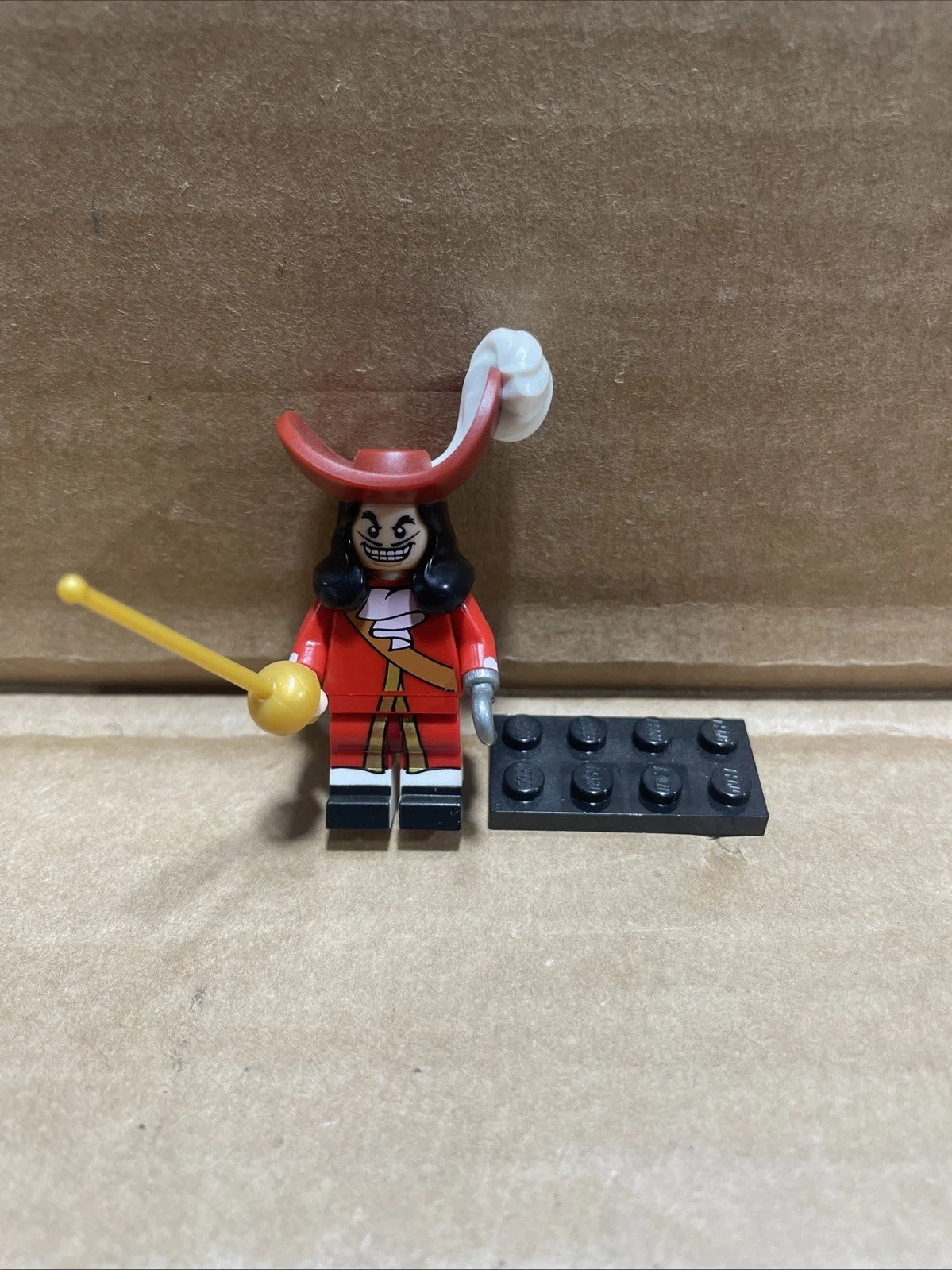 LEGO Minifigure Captain Hook, Disney Series 1 (Complete w/ Stand & Accessories)