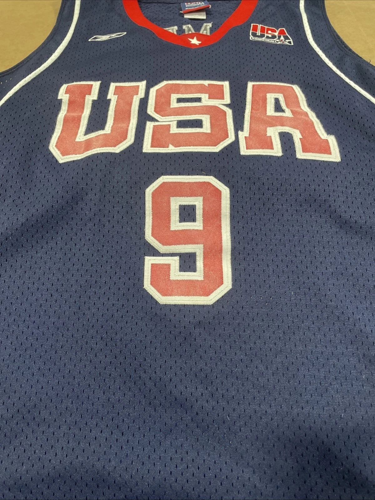 Lebron James USA Olympic Jersey 2004 Team USA #9 SZ L Mens Reebok