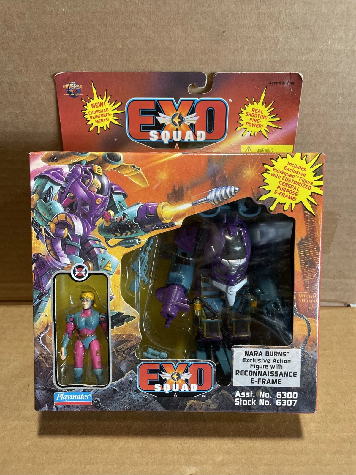 1995 Playmates Exo Squad Nara Burns Reconnaissance E-Frame In Box Sealed