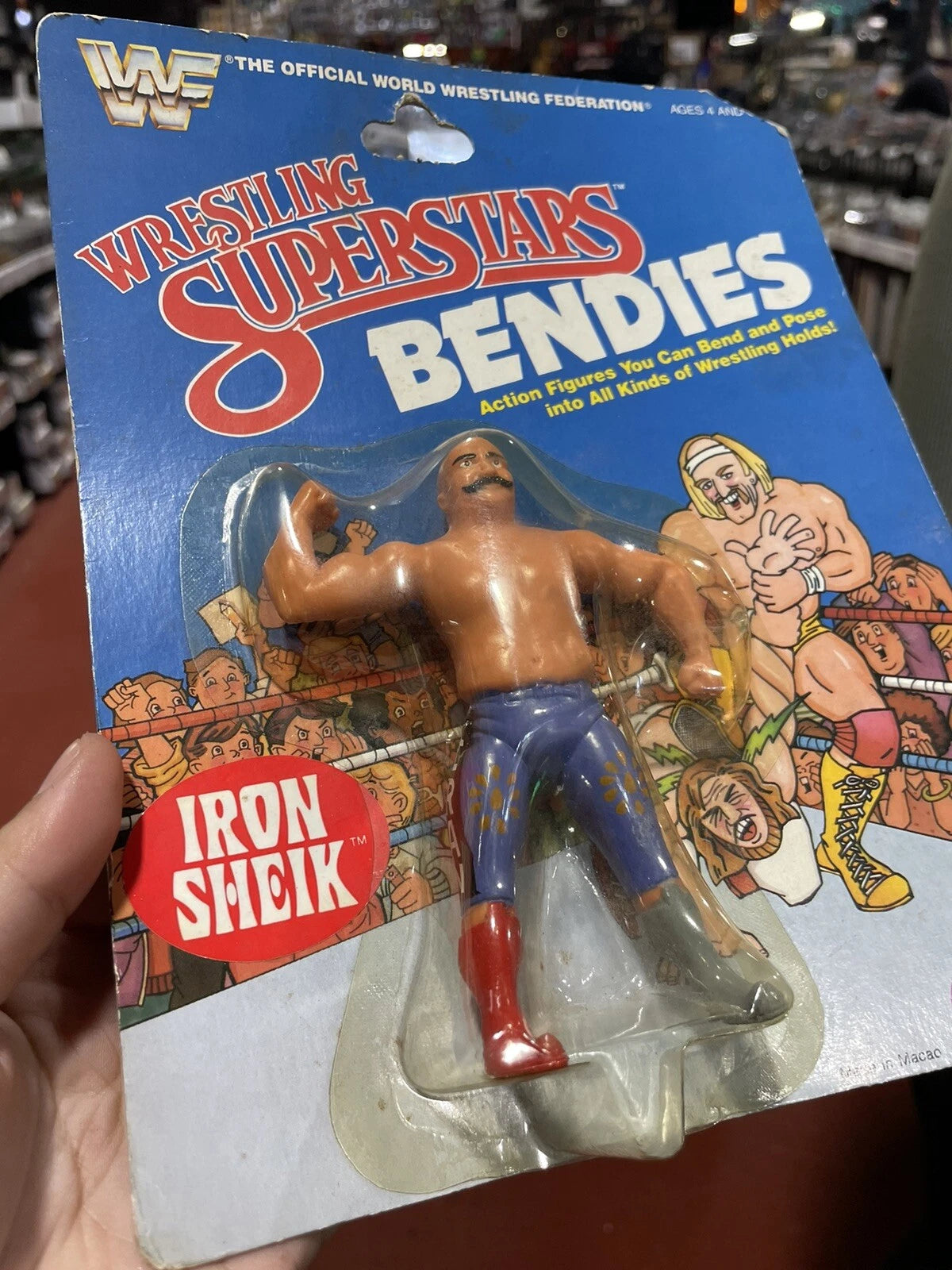 THE IRON SHEIK - WWF WRESTLING SUPERSTARS - VINTAGE 1985 LJN FIGURE - WWE