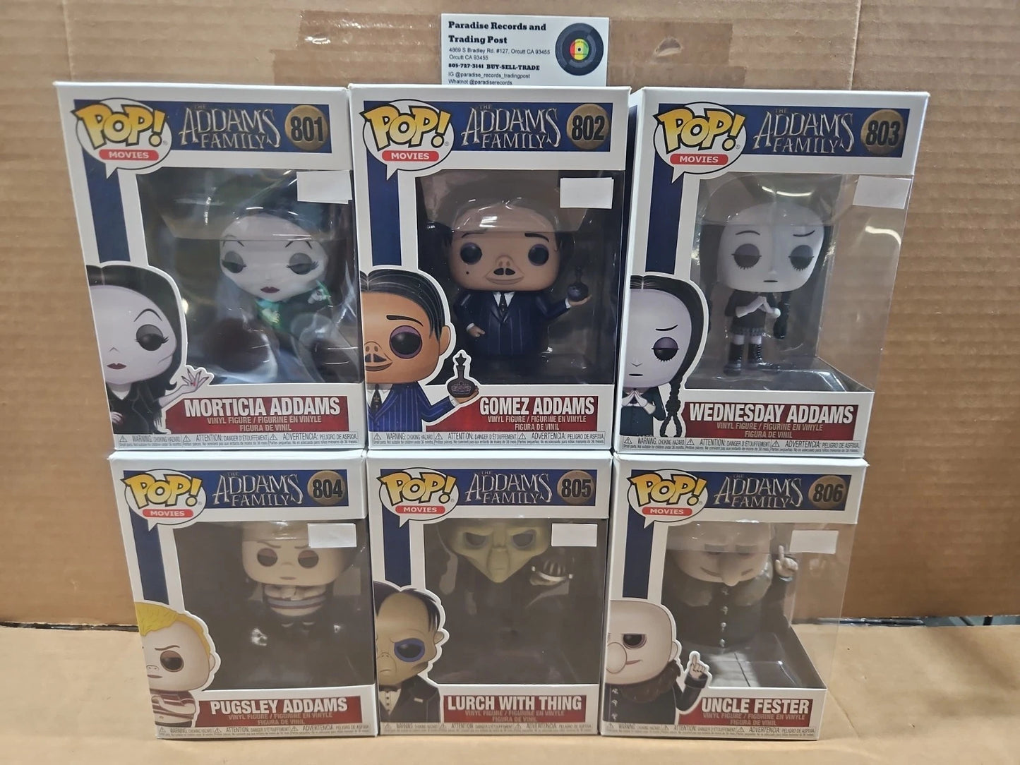 Funko Pop Movies! Addams Family #801-#806 Funko Pops Lot Of 6