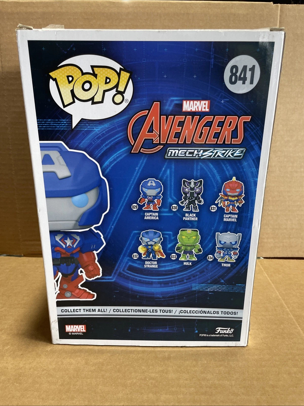 Funko Pop-Marvel Captain America 841 Avengers Mech Strike Jumbo 10" Exclusive