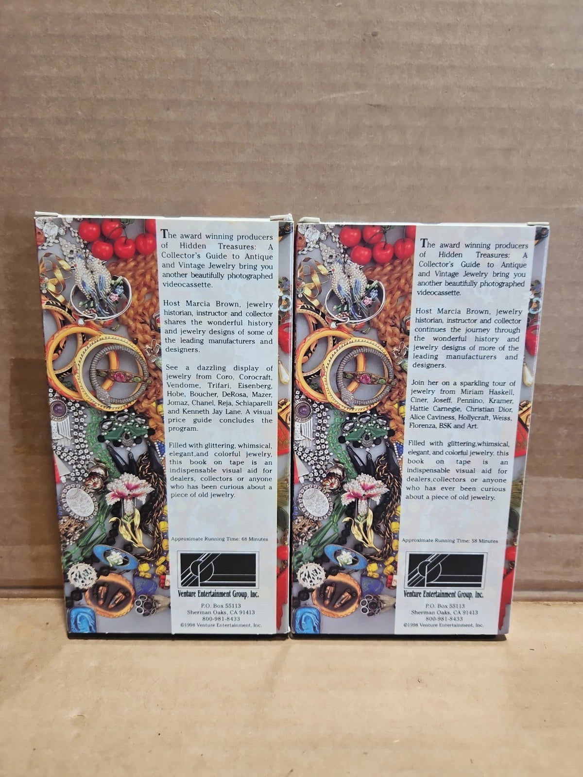 Hidden Treasures 19th 20th Century Jewelry Collector 1992 VHS Tape Volume 1 + 2
