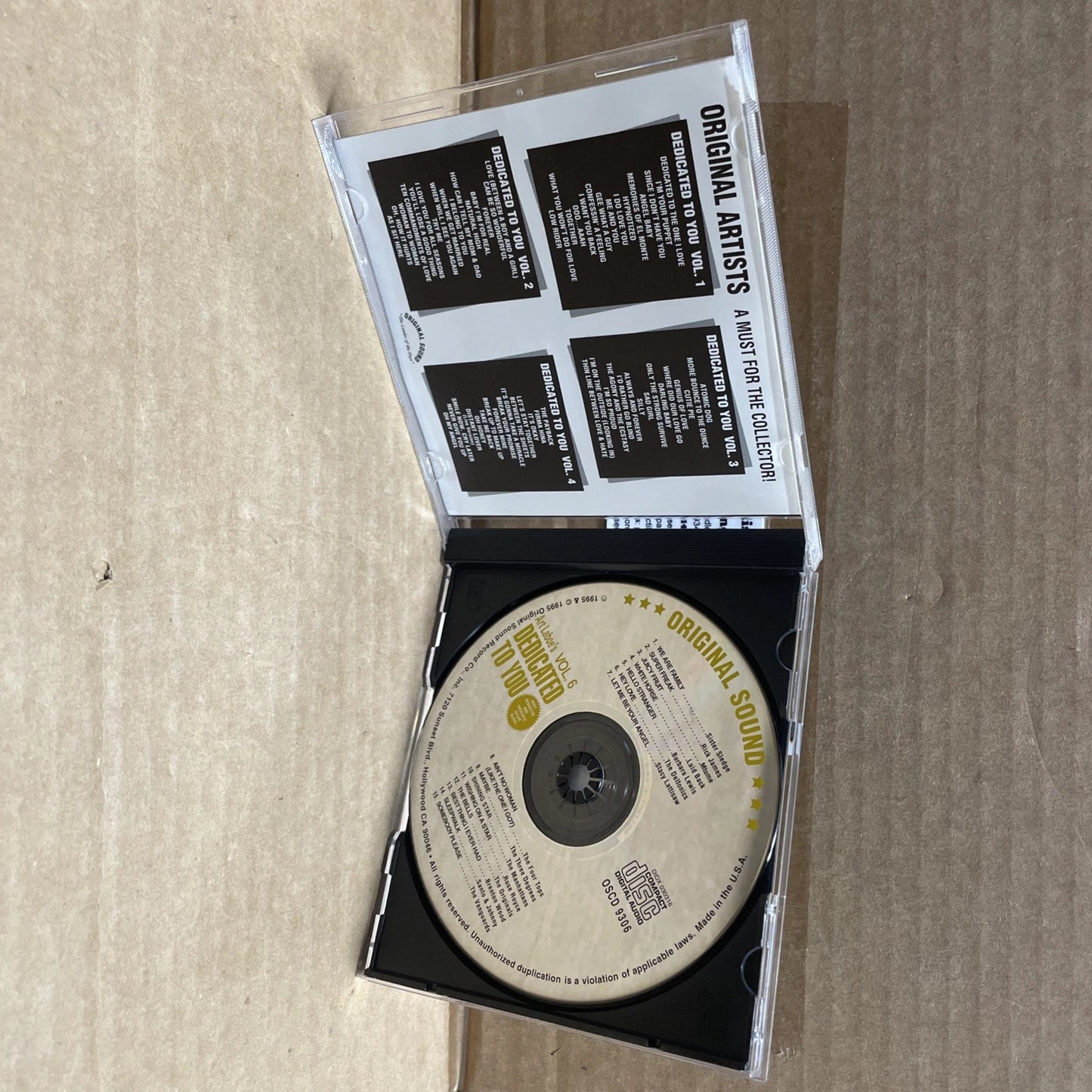 Art Laboe's Dedicated to You, Vol. 6. Various Artists (CD, Apr-1995, Original)