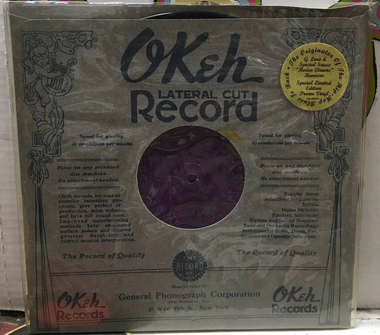 G. Love & Special Sauce Rodeo Clowns 10” Promo Record 3BS-42340-S1