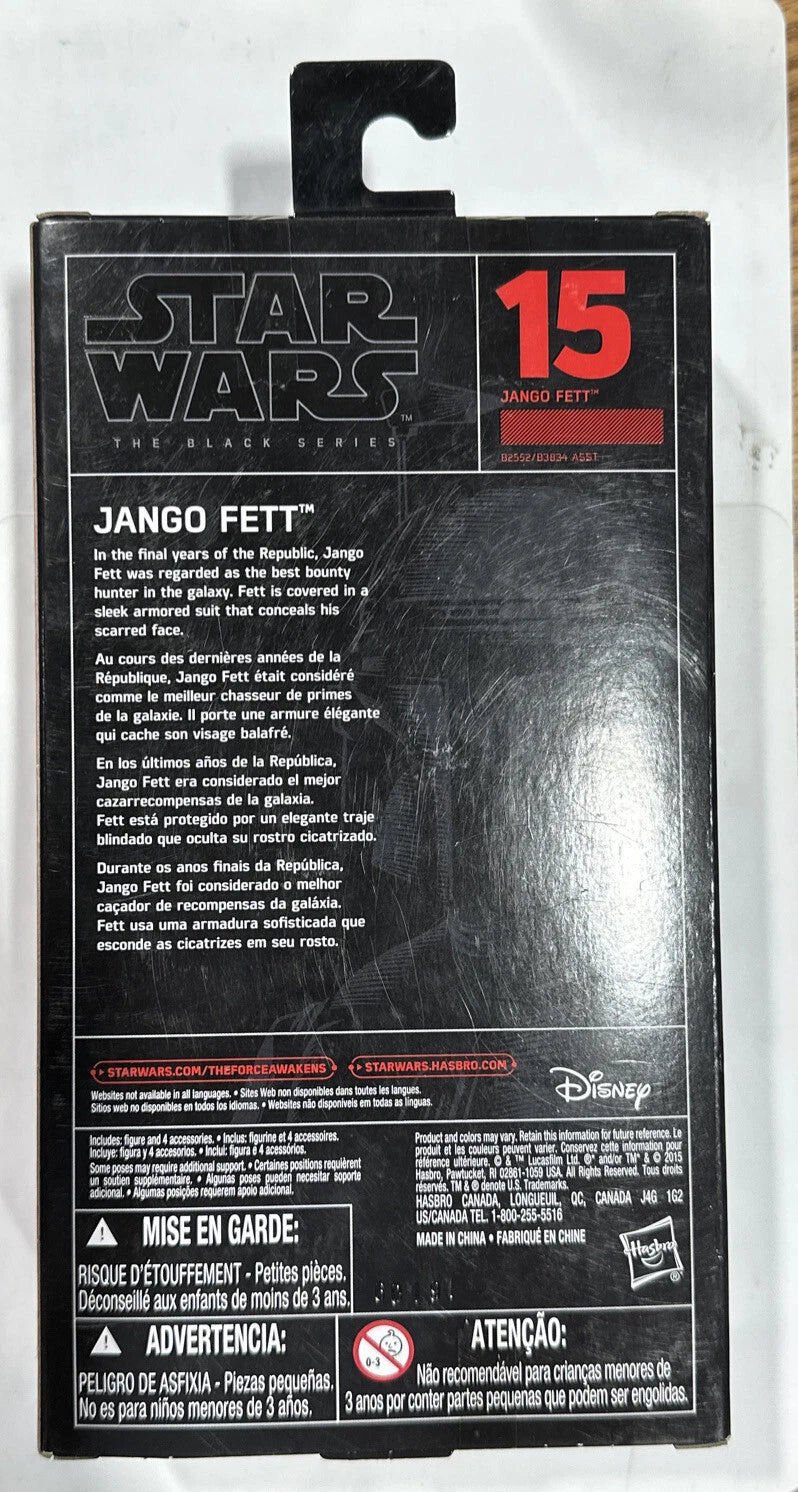 Unopened Hasbro Star Wars The Black Series 6 Inch Jango Fett Figure #15