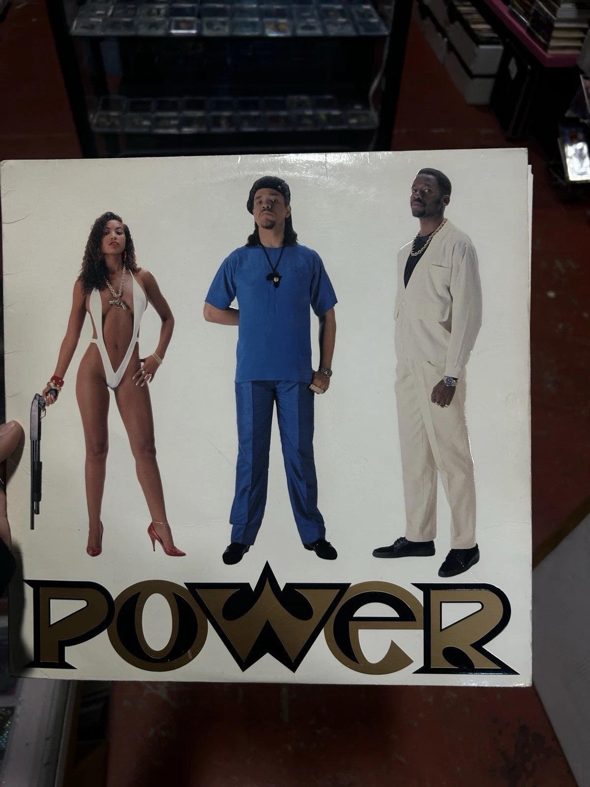 Ice-T Power -A -B Embossed Sleeve LP Album Vinyl Record 1-25765 Sire - VG+/vg