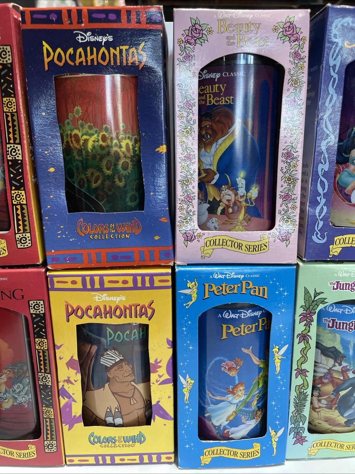 1994 Burger King Walt Disney Collector Series Drinking Cups Set of 10