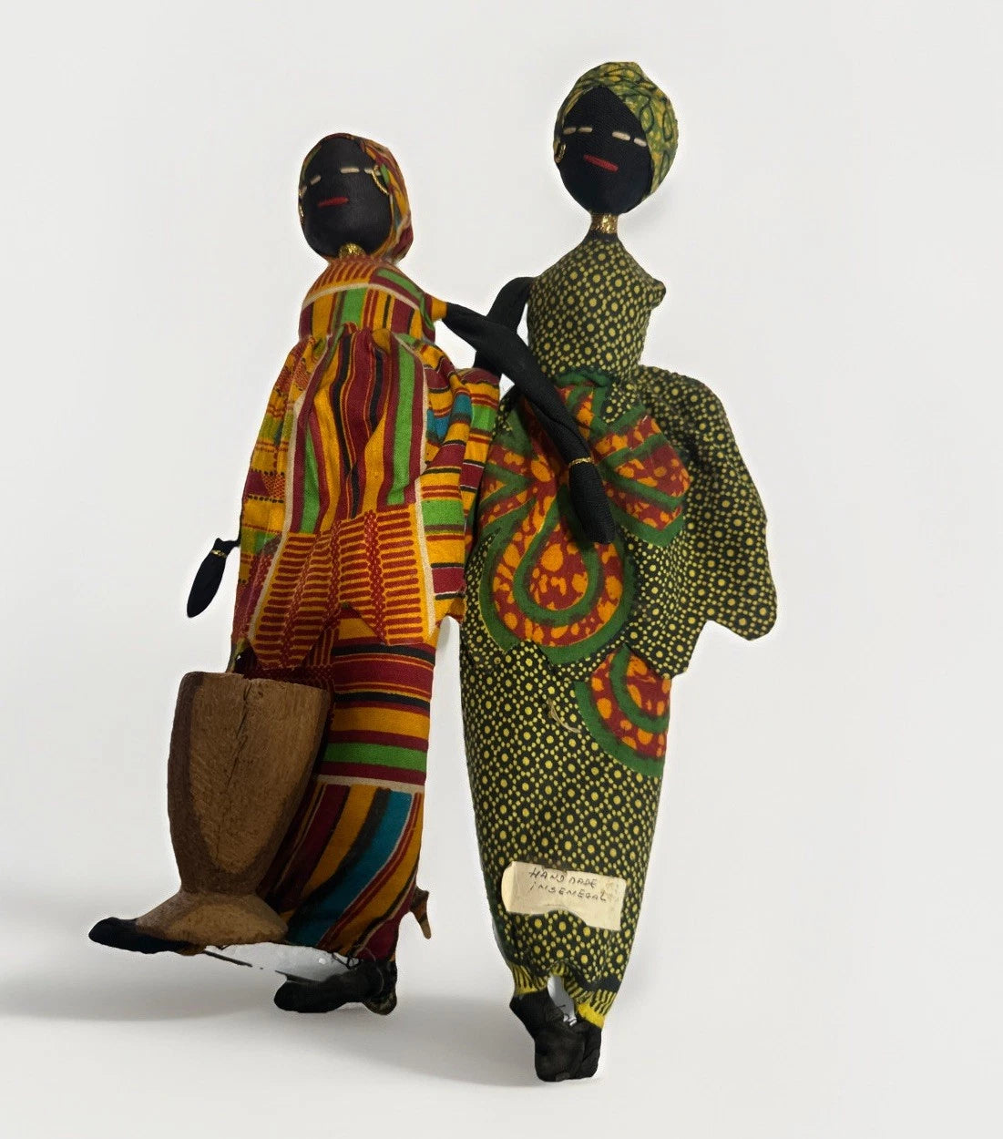 Vintage African Dolls Made In Senegal ~ Handmade ~ 1960s