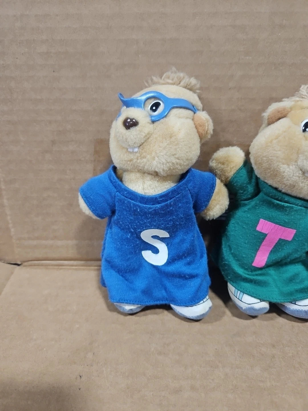 Alvin & the Chipmunks Theodore Simon 1987 Burger King Plush Dolls Set of 3