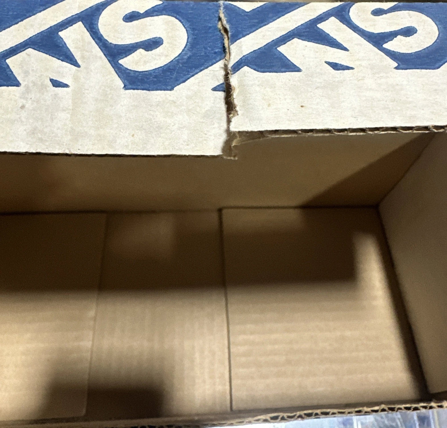 VINTAGE 1980'S VANS SHOE BOX BLUE/WHITE #5 ORANGE CALIFORNIA RARE EMPTY BOX ONLY