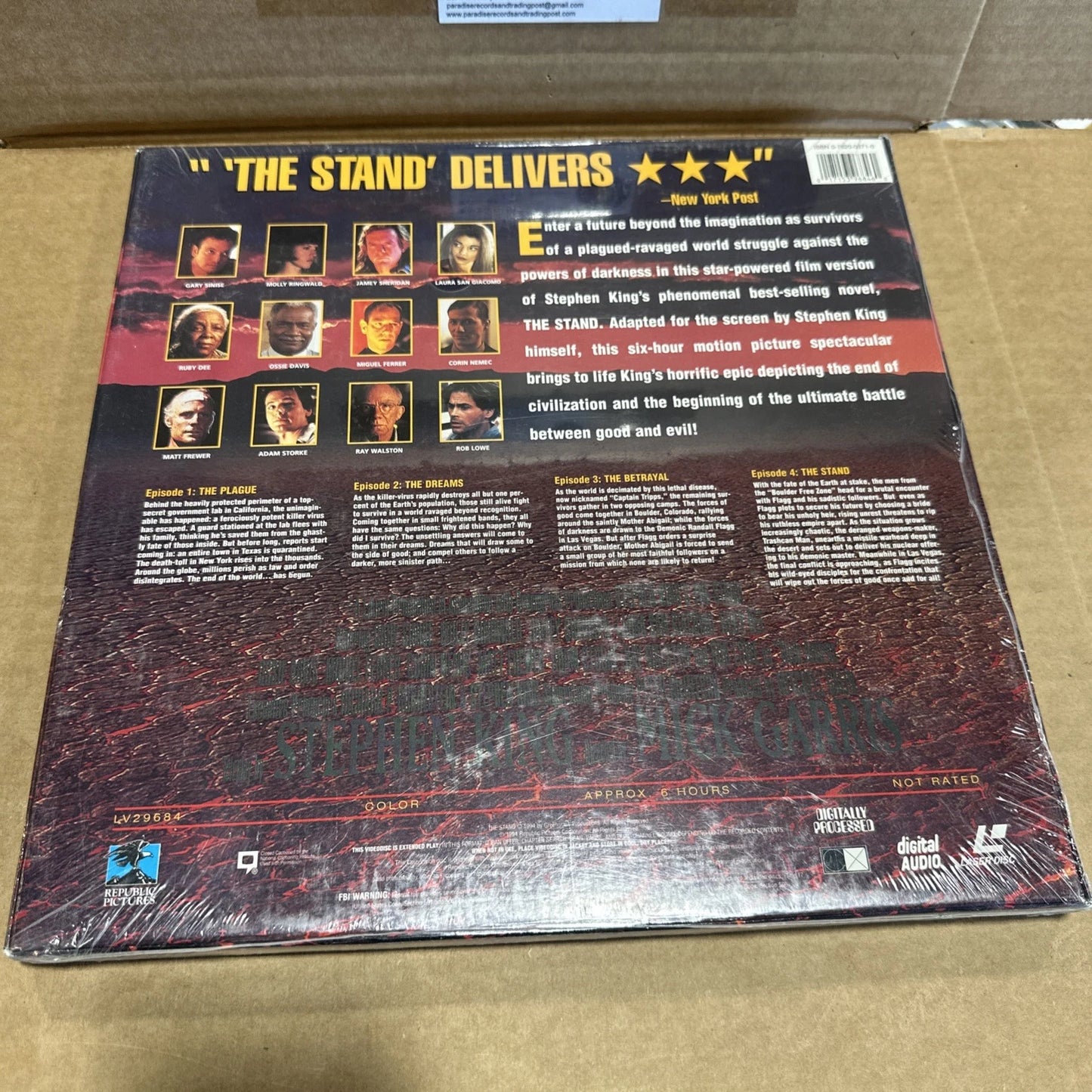 STEPHEN KING'S THE STAND 3-Laserdisc LD BOXED SET BRAND NEW SEALED