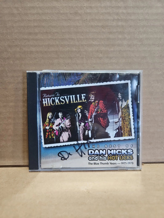 RETURN TO HICKSVILLE BEST OF DAN HICKS & HIS HOT LICKS BLUE THUMB YEARS SIGNED