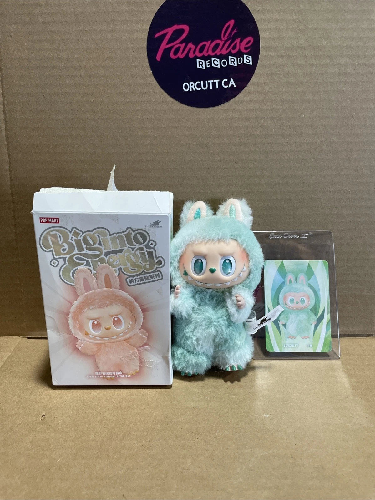 POPMART the Monsters Big Into Energy Series Labubu Serenity Authentic Open Box
