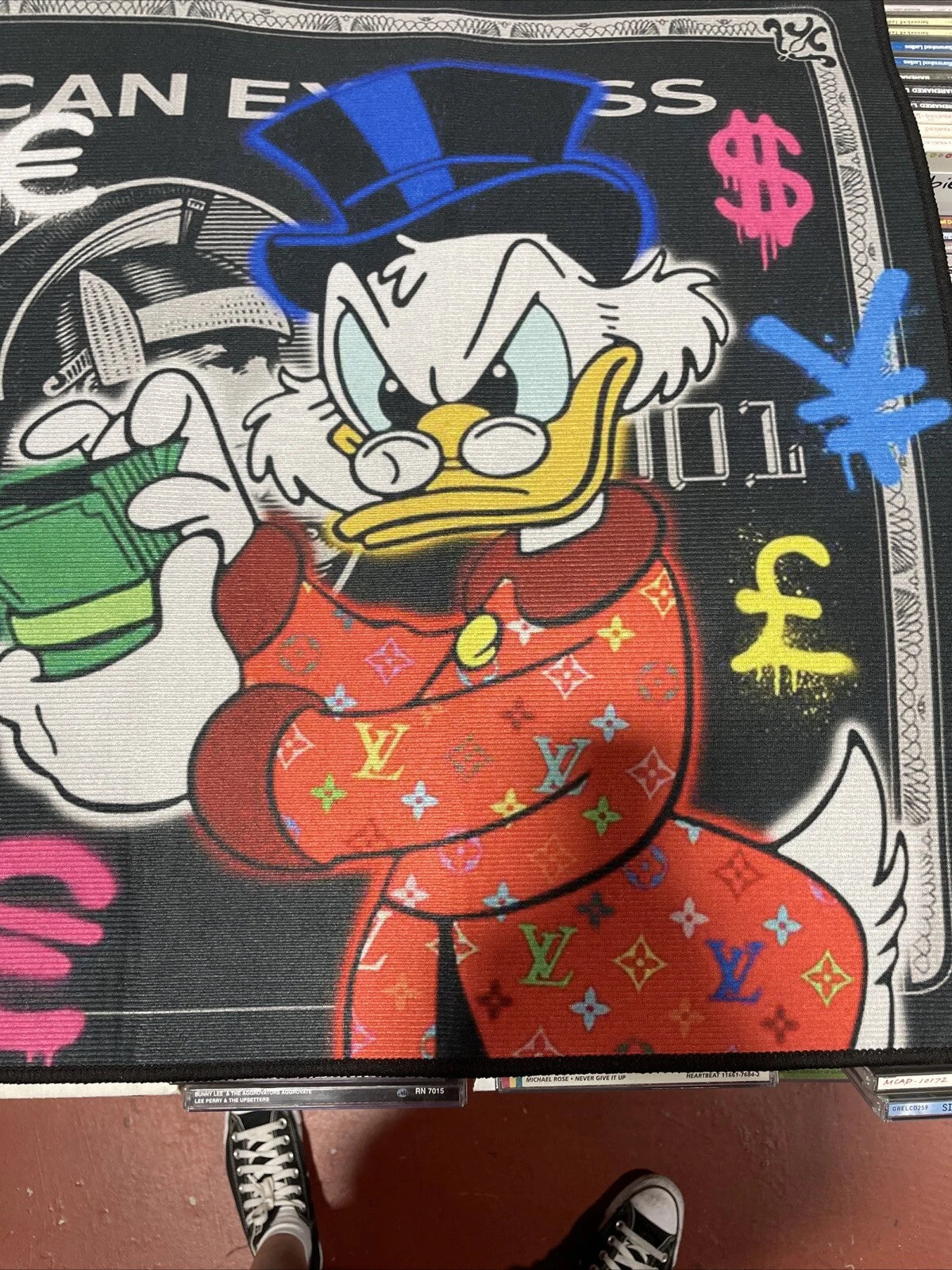 Scrooge Graffiti American Express Rug