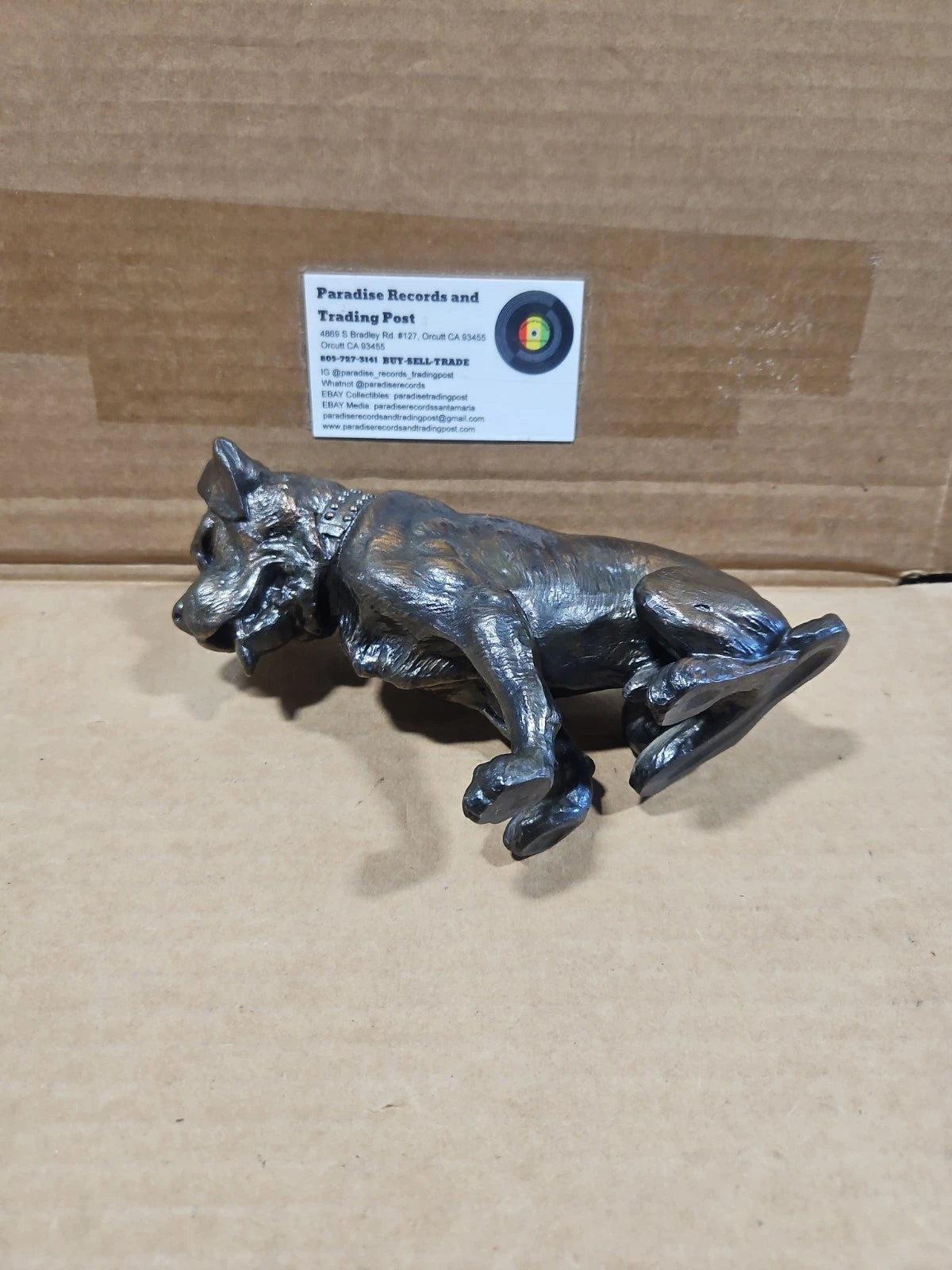 Metal Rottweiler Dog Figurine Statue Sculpture Heavy Bronze?