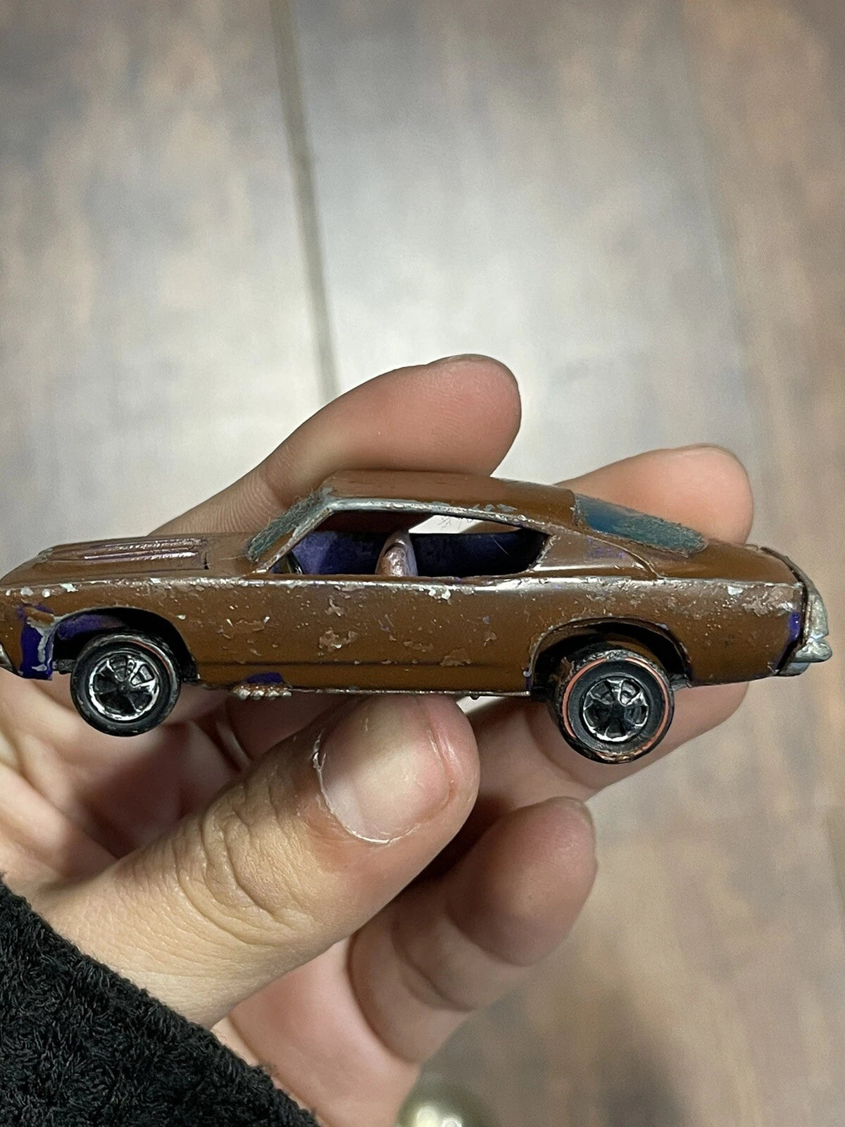 1967 REDLINE HOT WHEELS CUSTOM BARRACUDA COPPER WITH PURPLE INTERIOR