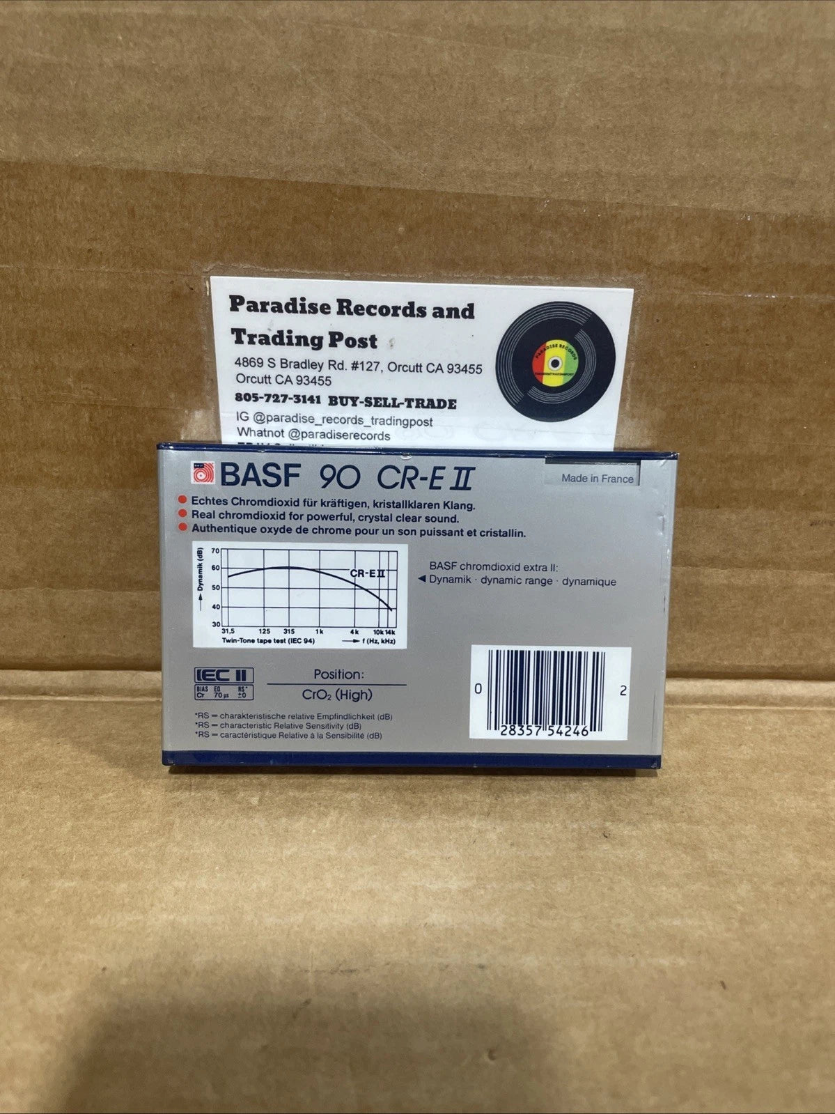 BASF CR-E II Chromdioxid Extra II 90 MIN High Bias CrO2 Cassette Tape