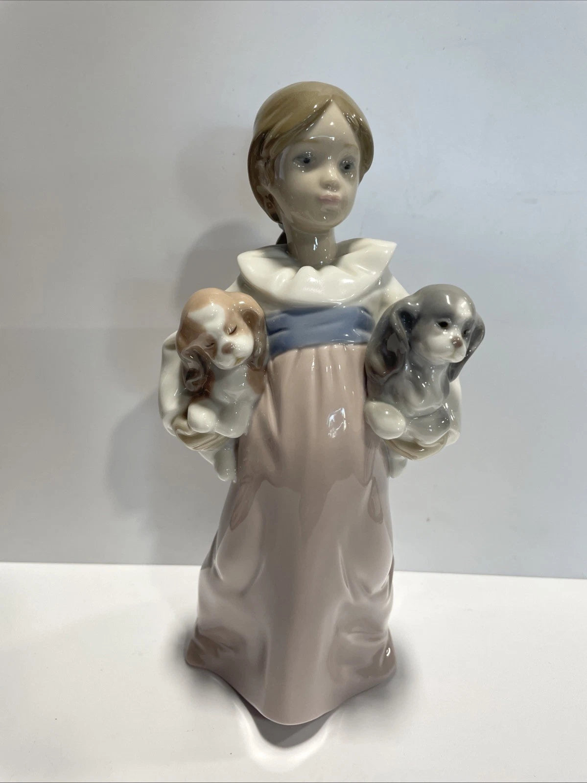 Lladro Arms Full of Love Figurine 6419 Girl And Puppies Rare Vintage