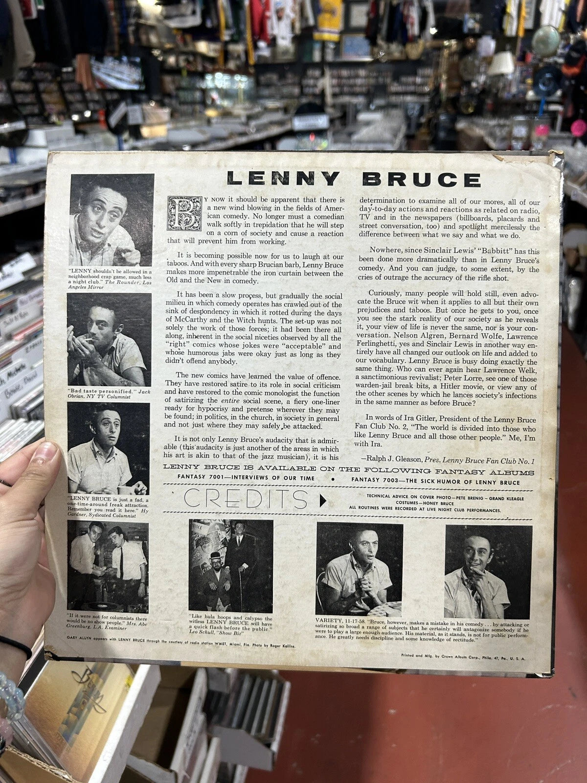 Lenny Bruce LP Red Vinyl I Am Not Nut Elect Me Fantasy 7007 Record 1960