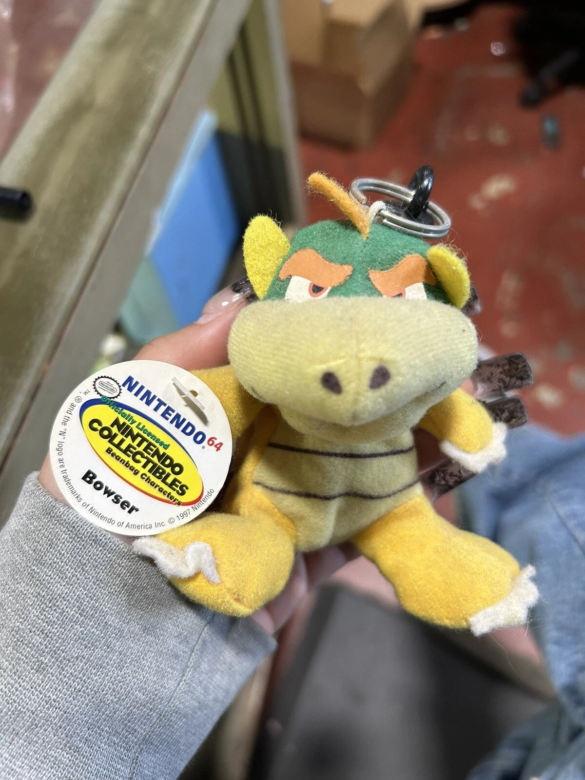 Vintage 1997 BD&A Nintendo 64 Bowser 6" Beanie Bean Bag Plush Doll With Tag