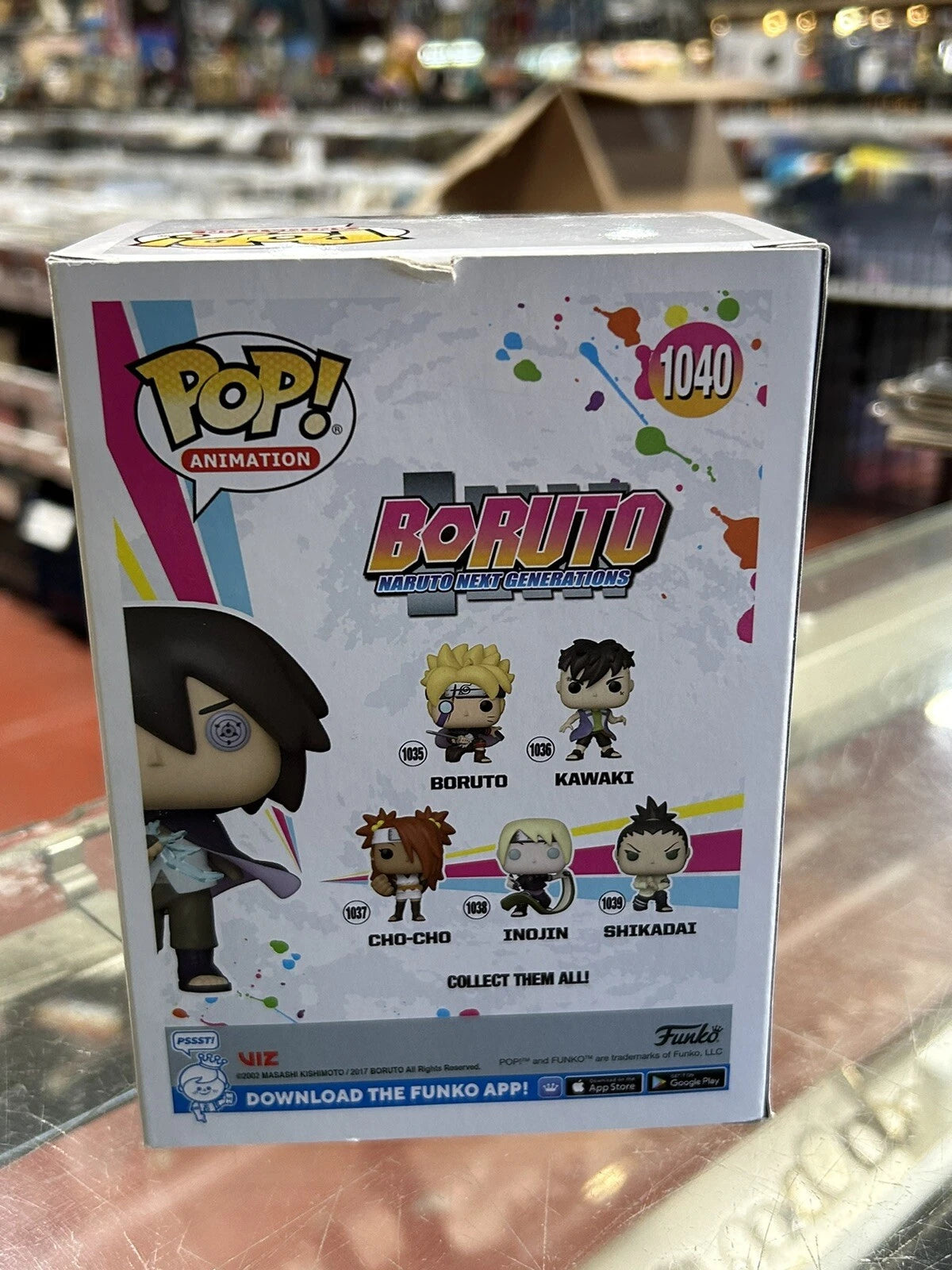 Funko Pop Boruto Sasuke #1040 Chalice Collectibles Glow Chase