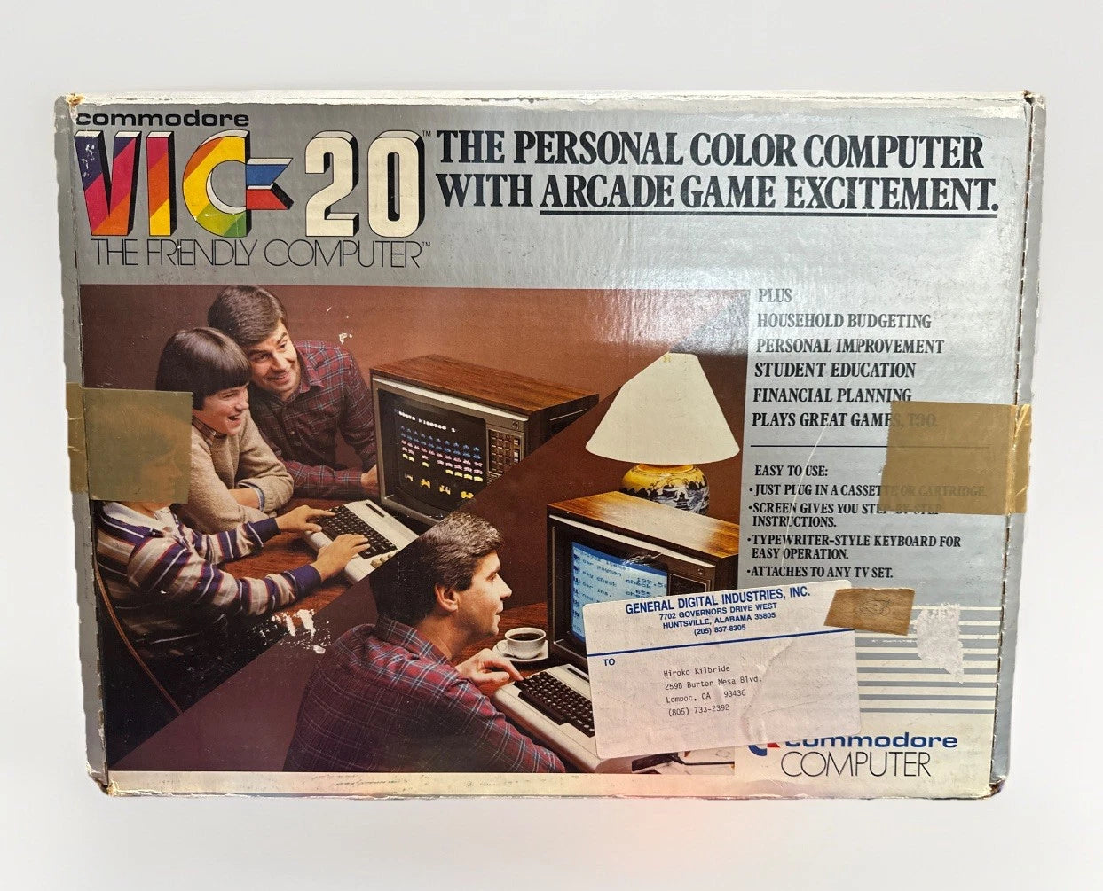 Complete Commodore VIC-20 Computer Keyboard In Original Box Manual Untested