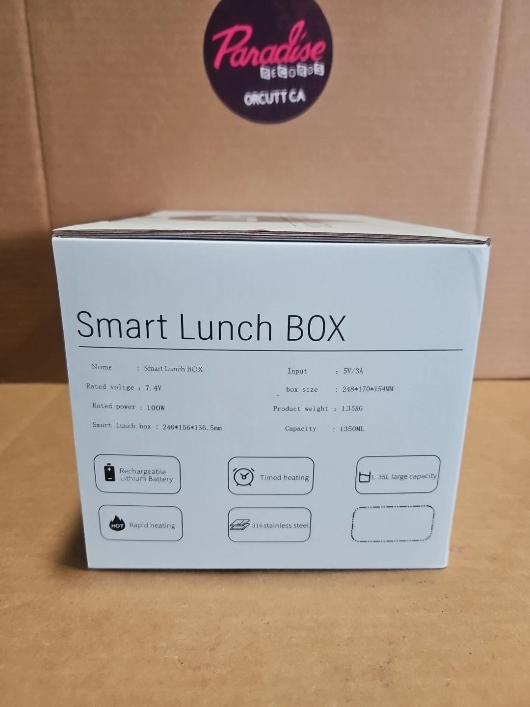 Cordless Electric Lunch Box Adults Programmable Rechargeable Food Warmer 1.35L