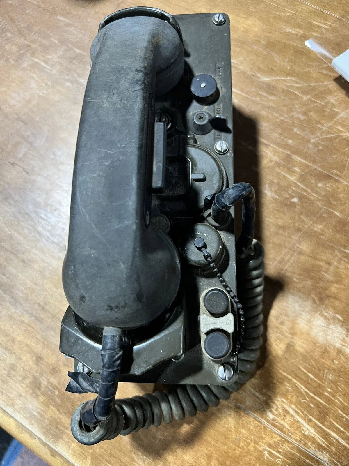 Military US Telephone Instrument Release Goods Interior Vintage