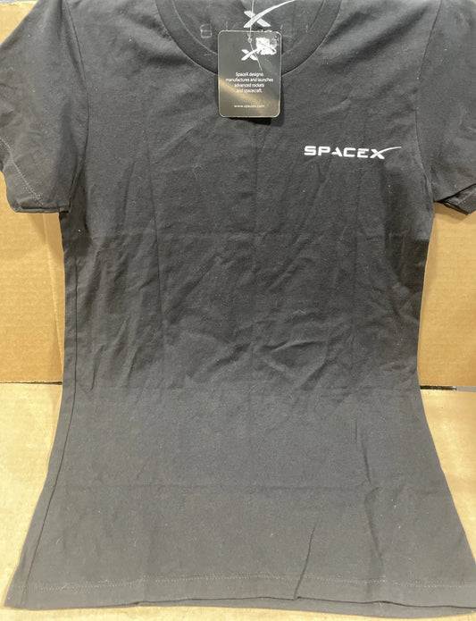 SpaceX Vandenberg AFB Rocket Launch Black T-Shirt Women’s Size Medium