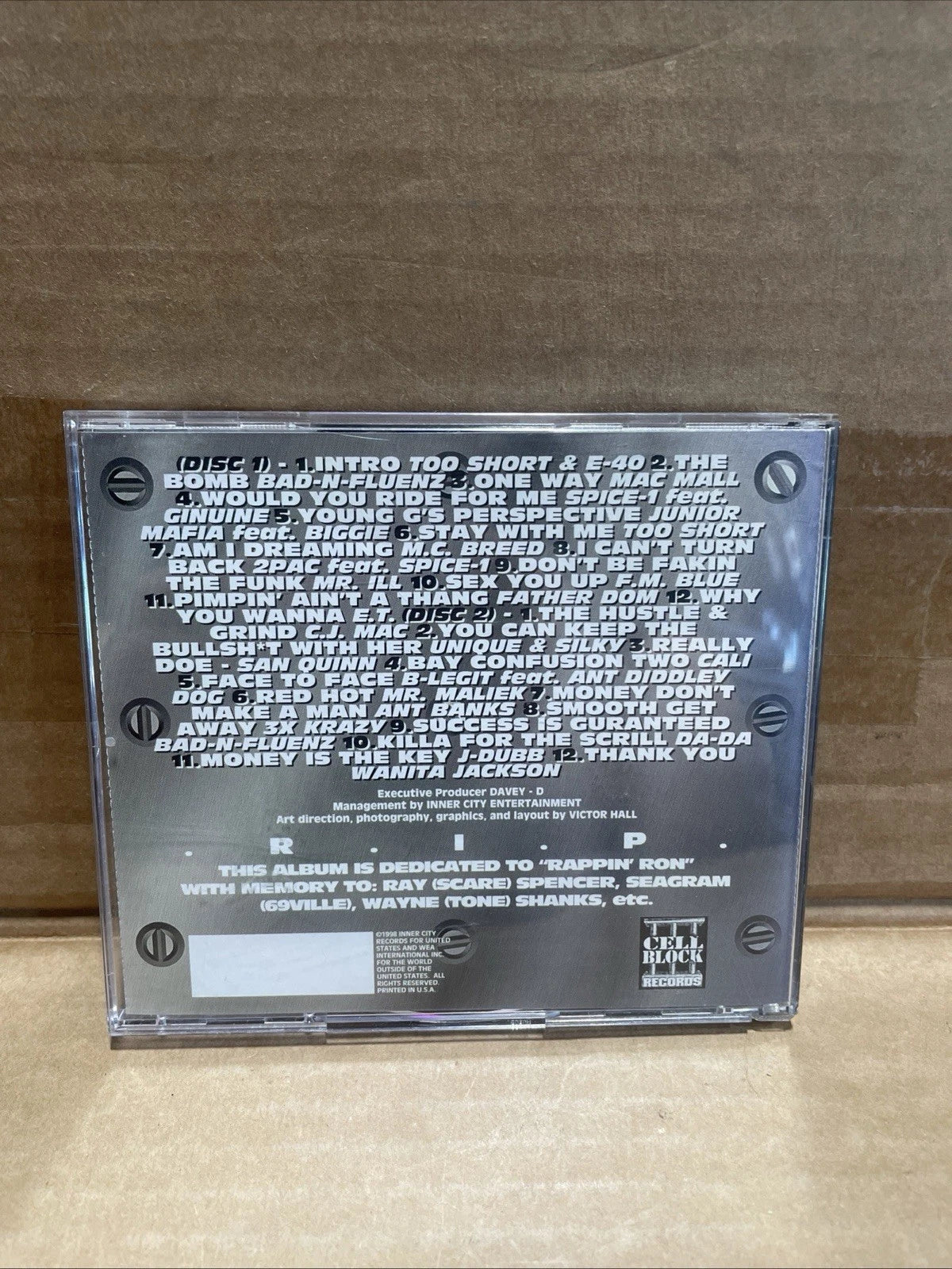 Cellblock Compilation Face/Off (1998 2 Disc CD) Various Artist Rare OOP Rap