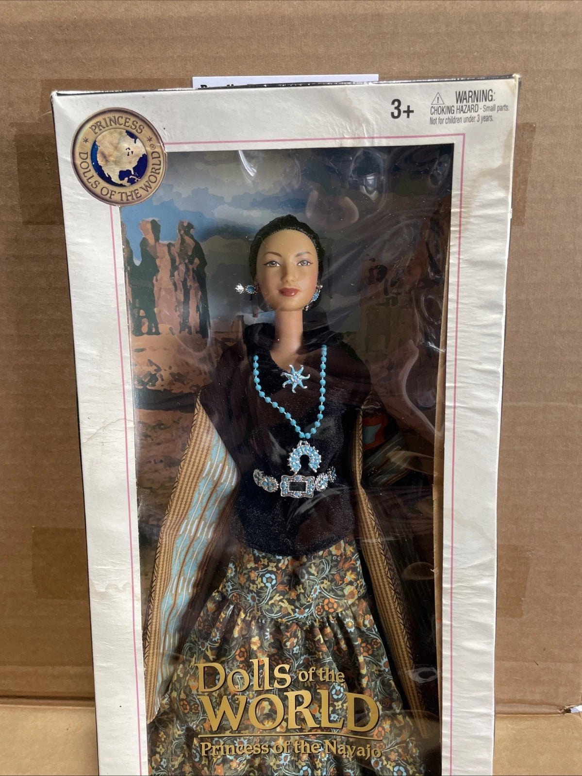 Barbie Dolls of the World Princess of the Navajo Pink Label Damaged Box