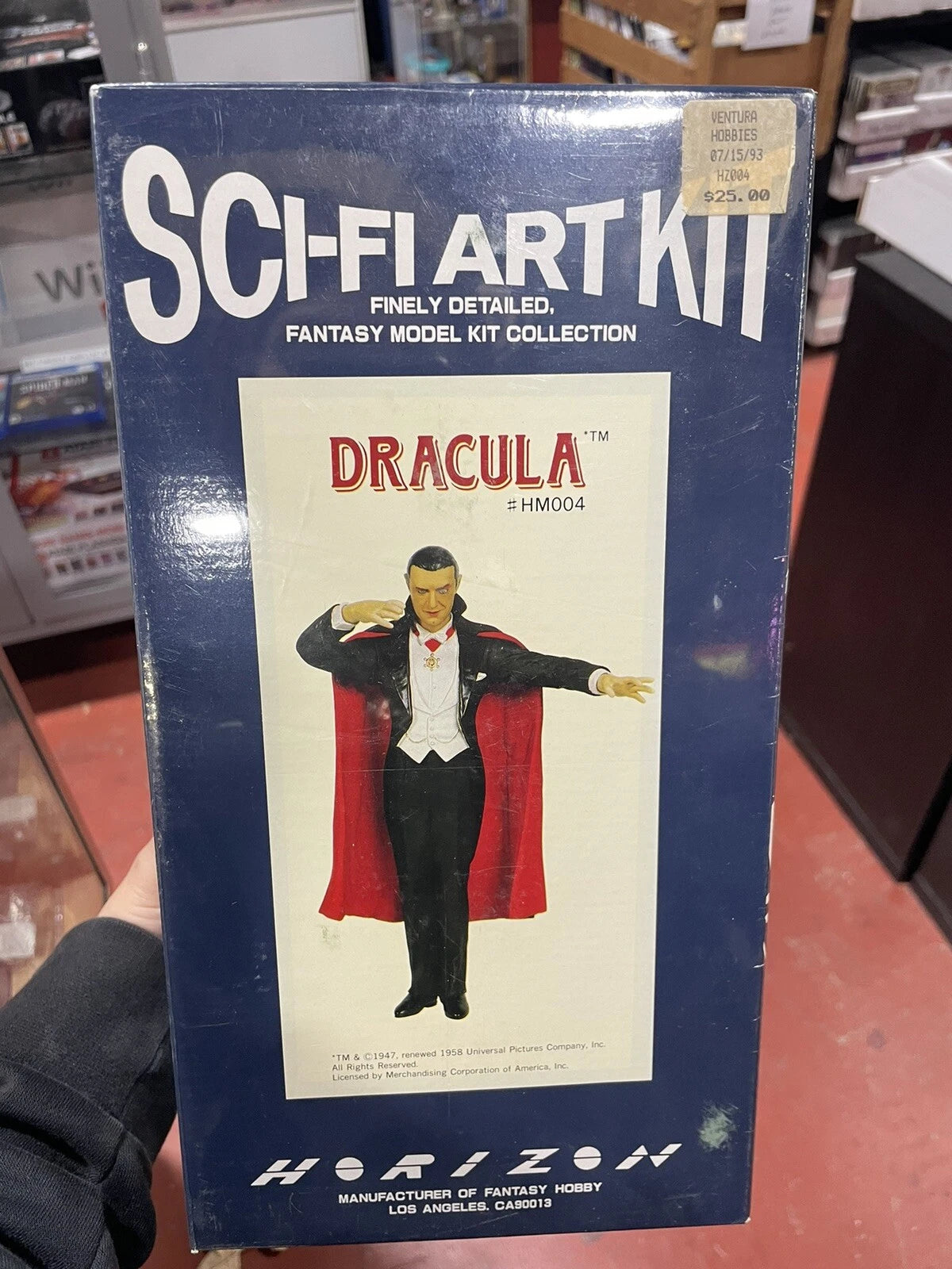 dracula sci-fi Art kit unbuilt model, 1958