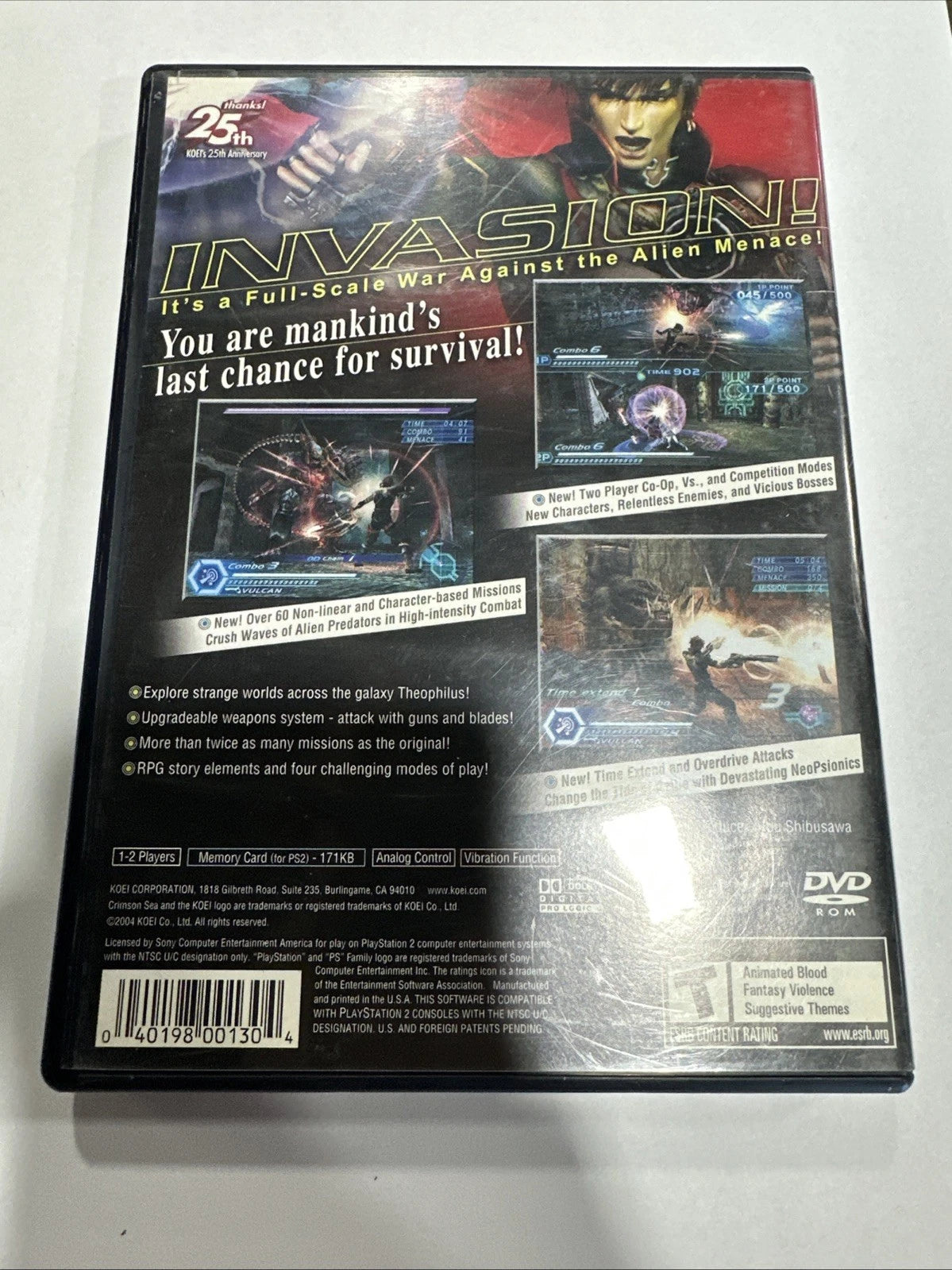 CRIMSON SEA 2 (2004 Playstation 2 PS2) -- Koei RPG No Manual