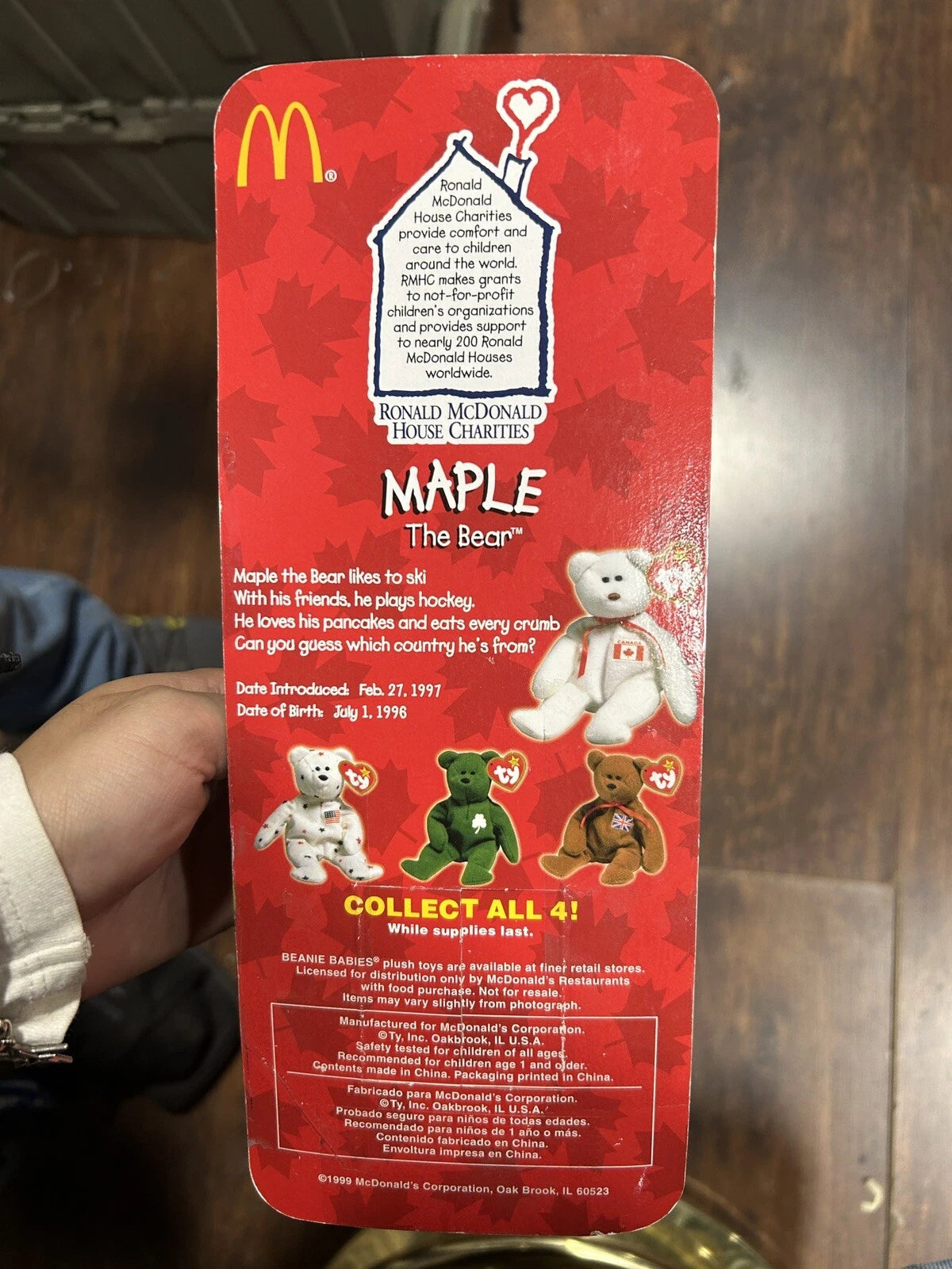 MAPLE The Bear Rare Ty Beanie Baby