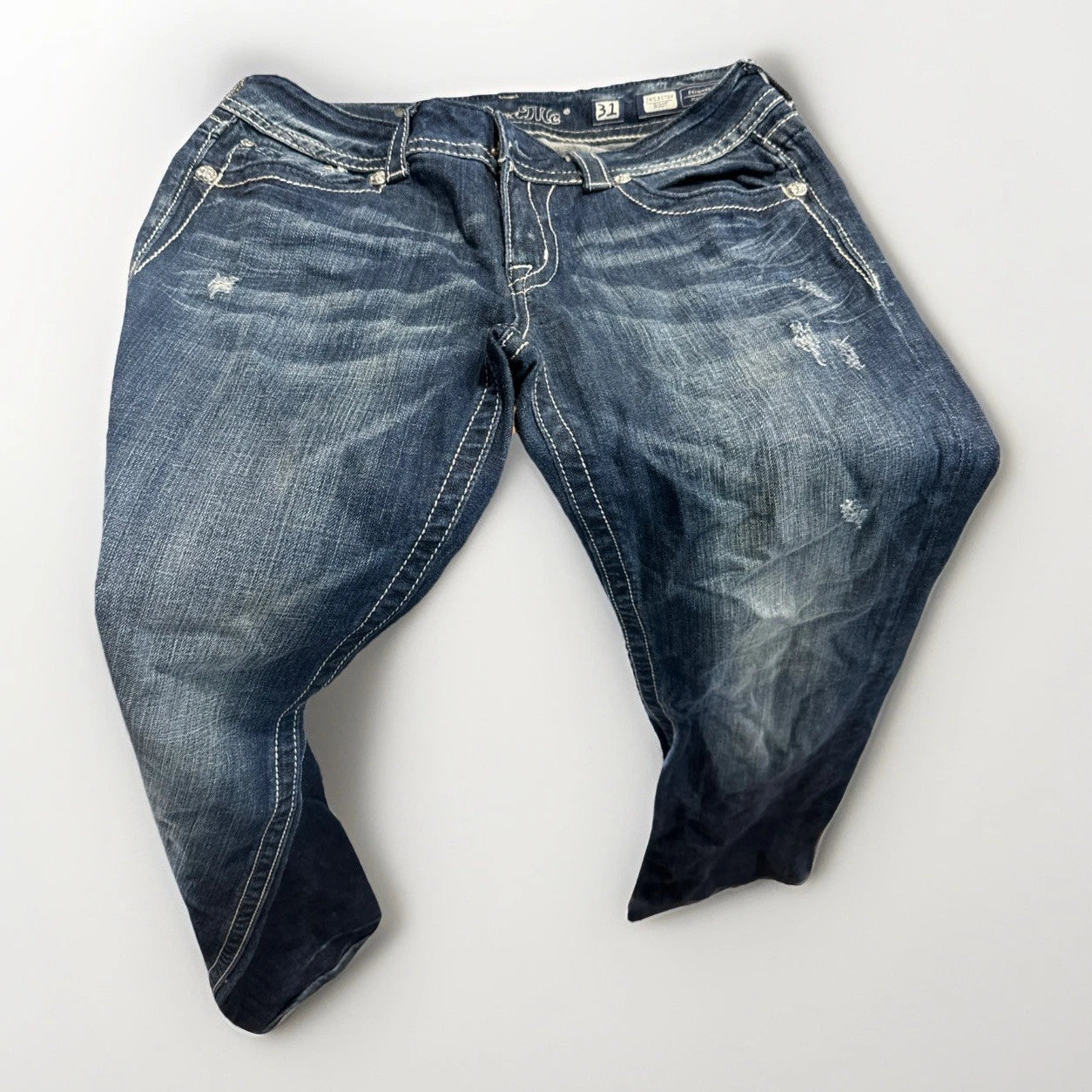 Miss Me Jeans, Signature Cuff, Jeana Women’s Size 31 Embellished Pockets.